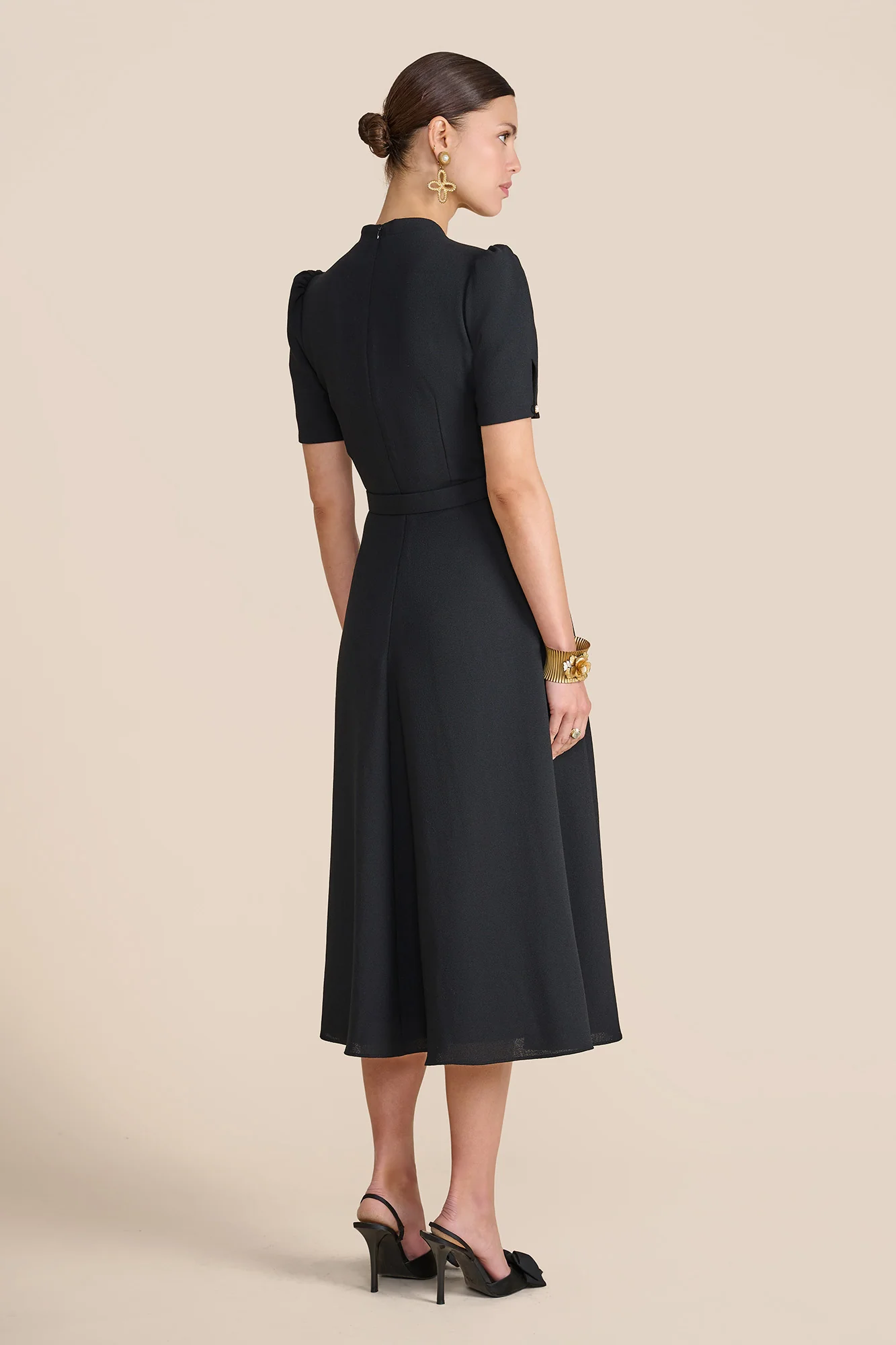Ahana Black Short Sleeve Dress - Image 6