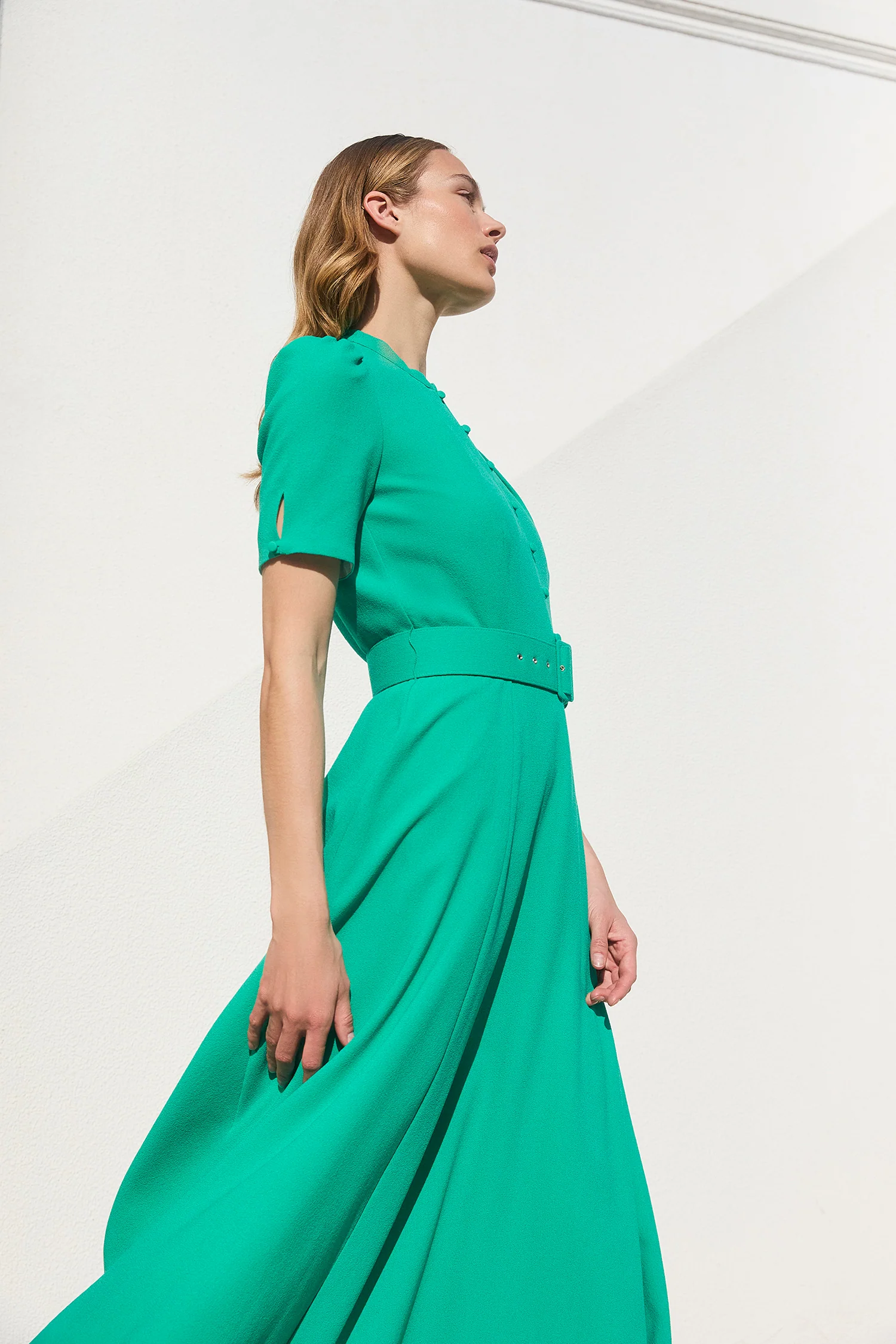 Ahana Emerald Short Sleeve Dress - Image 3