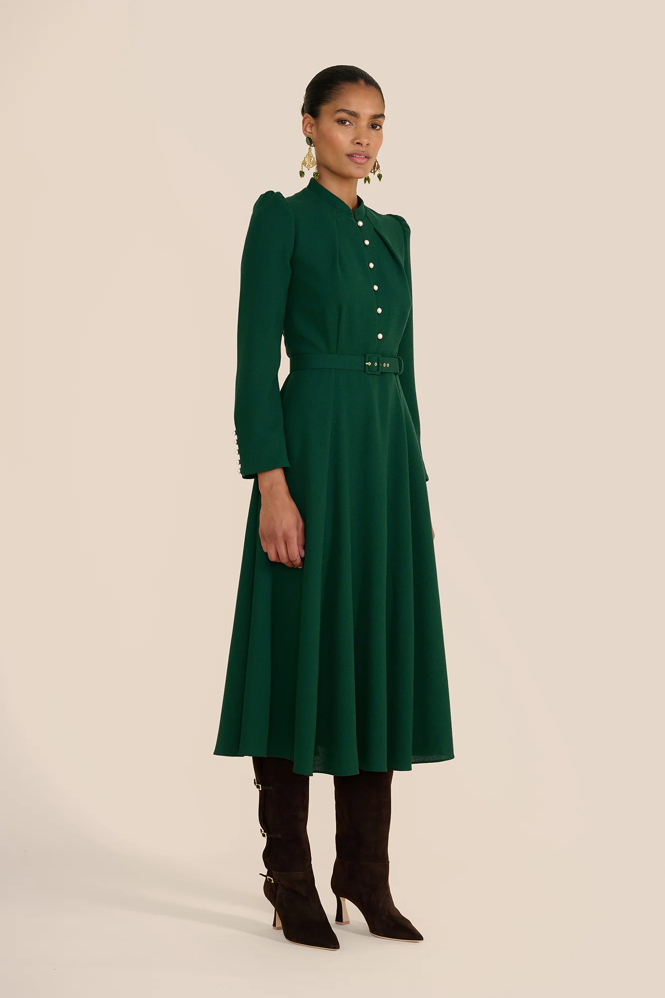 Ahana Evergreen Long Sleeve Dress - Image 3