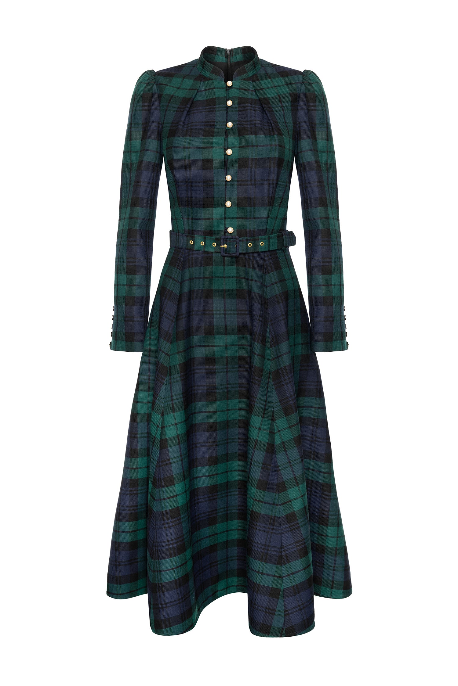 Ahana Evergreen Tartan Dress - Image 12