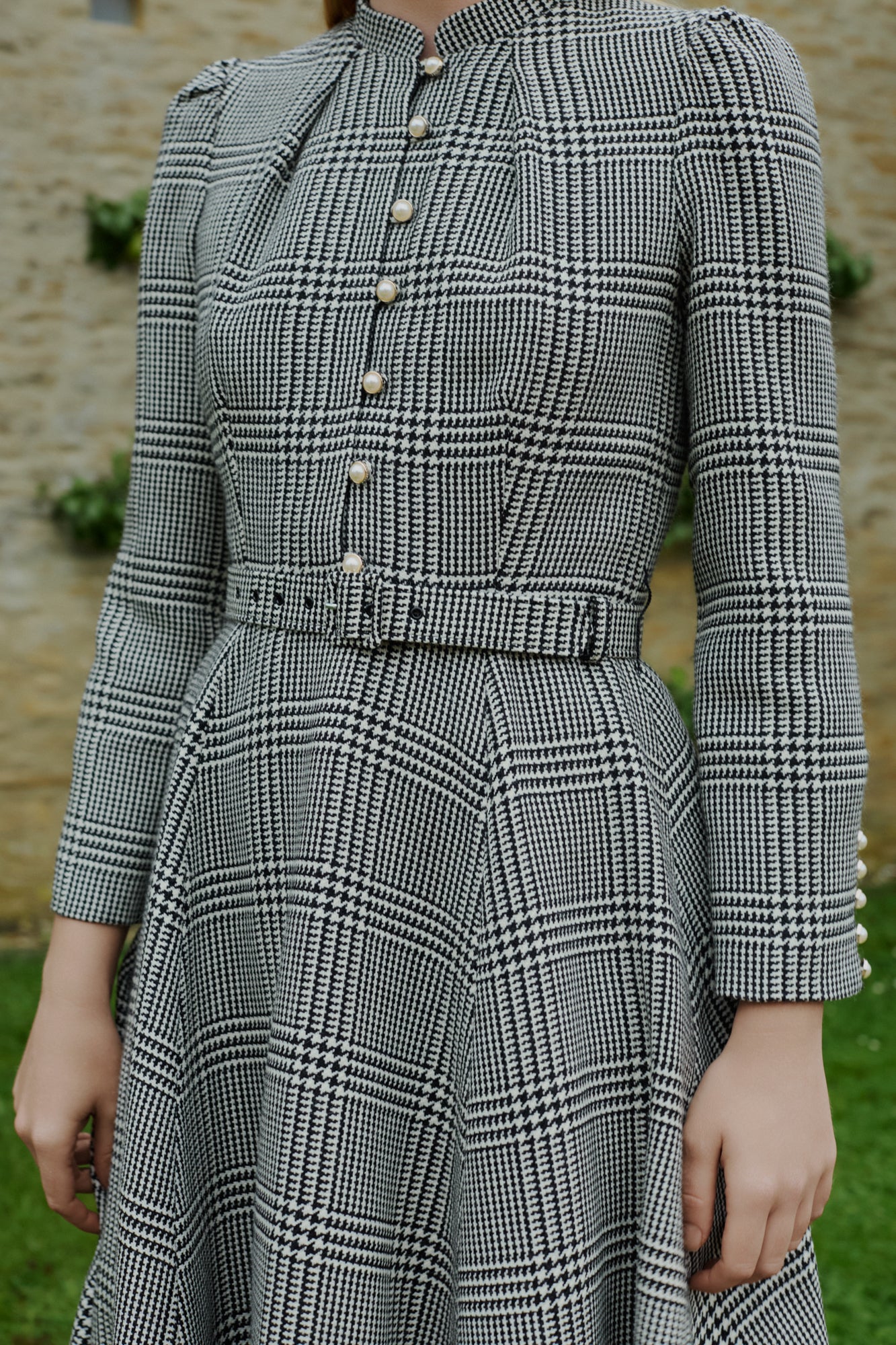 Ahana Houndstooth Dress - Image 3