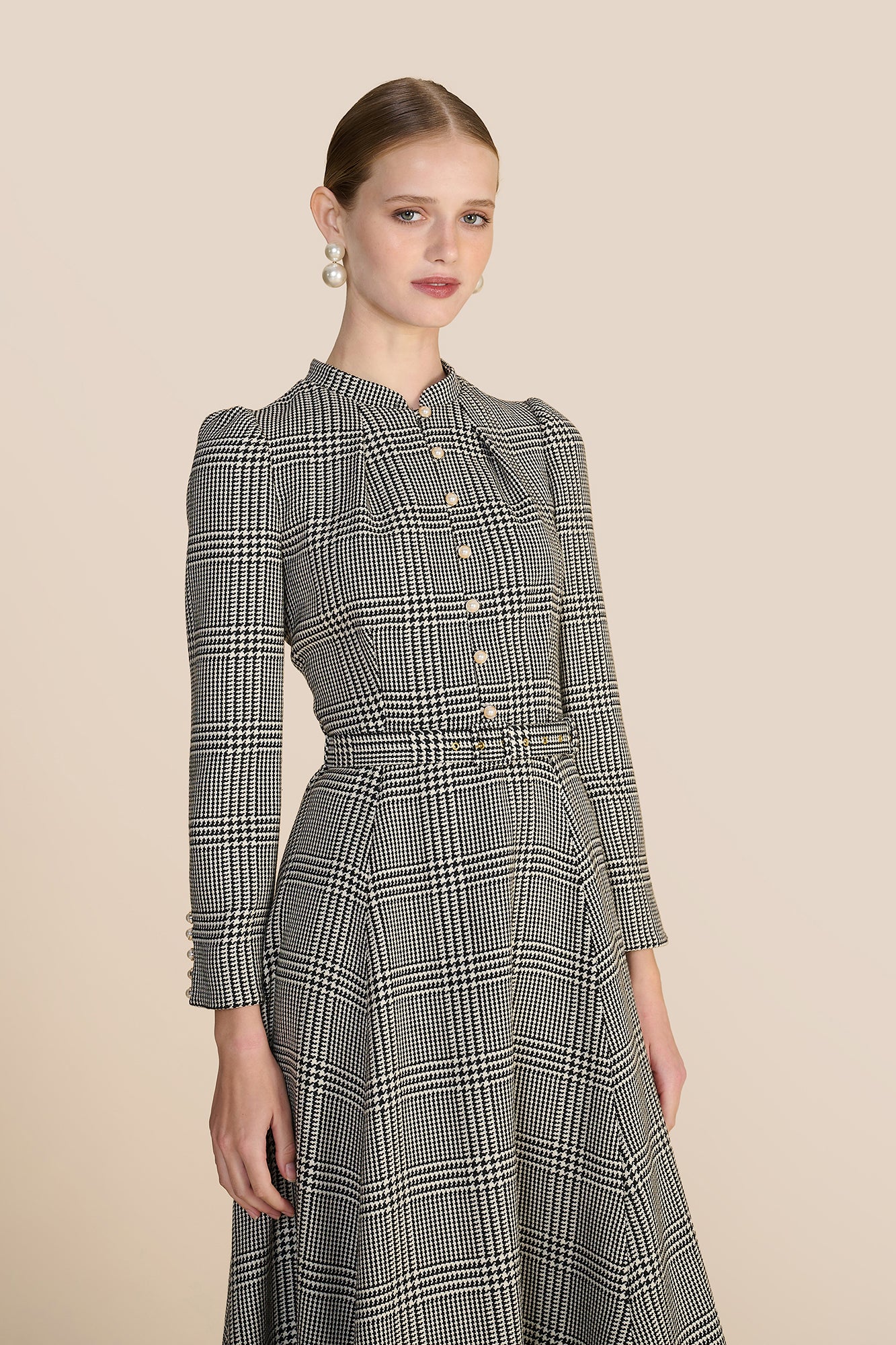 Ahana Houndstooth Dress - Image 4
