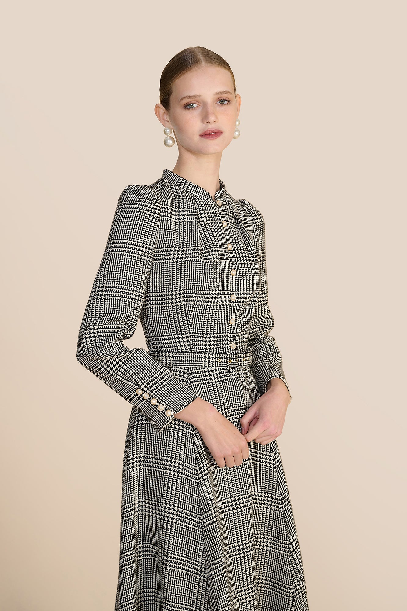 Ahana Houndstooth Dress - Image 5