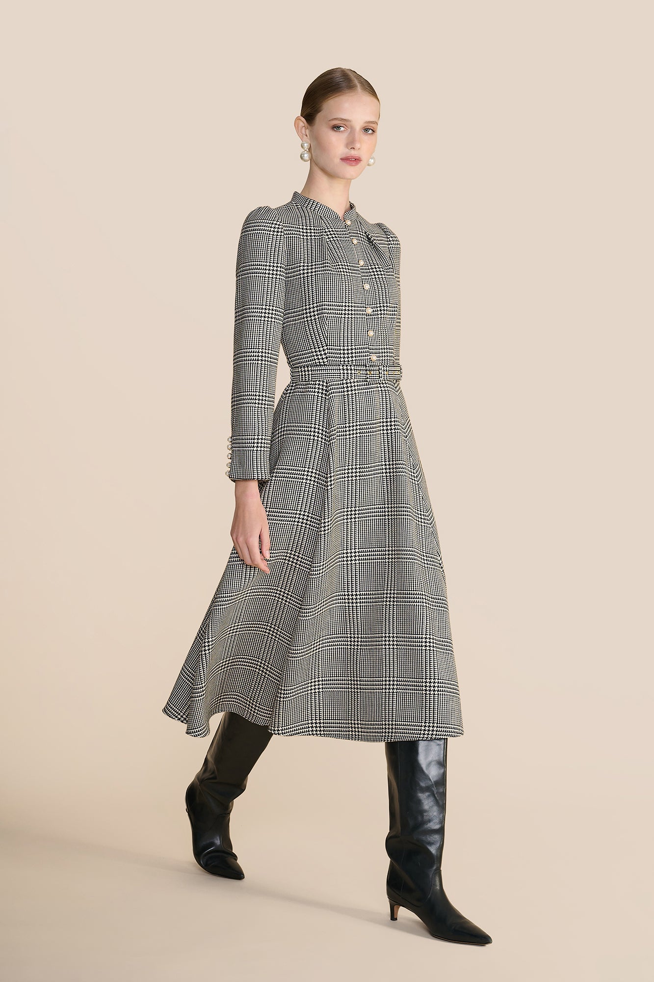 Ahana Houndstooth Dress - Image 6