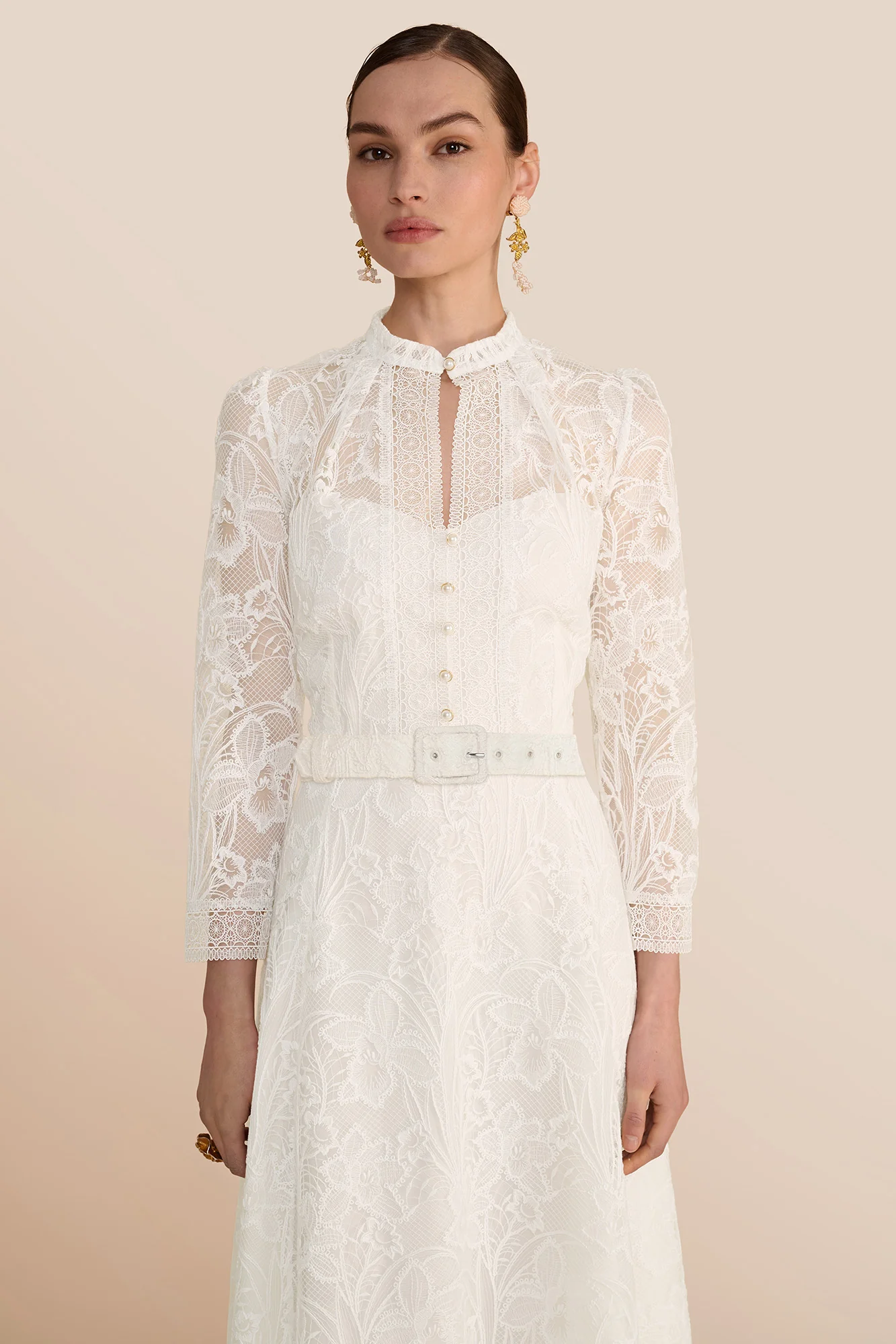 Ahana Cream Lace Dress - Image 4