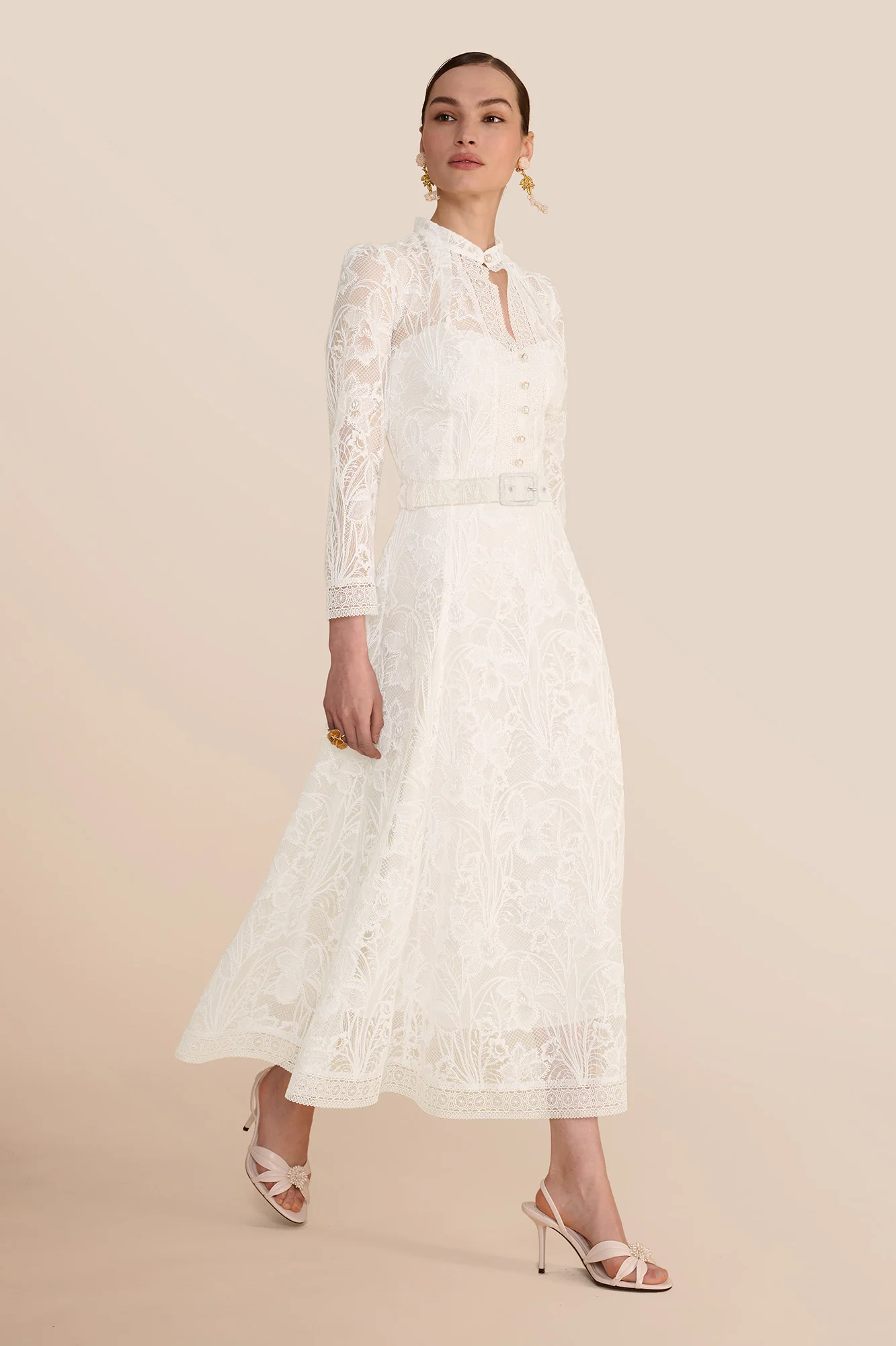 Ahana Cream Lace Dress - Image 5
