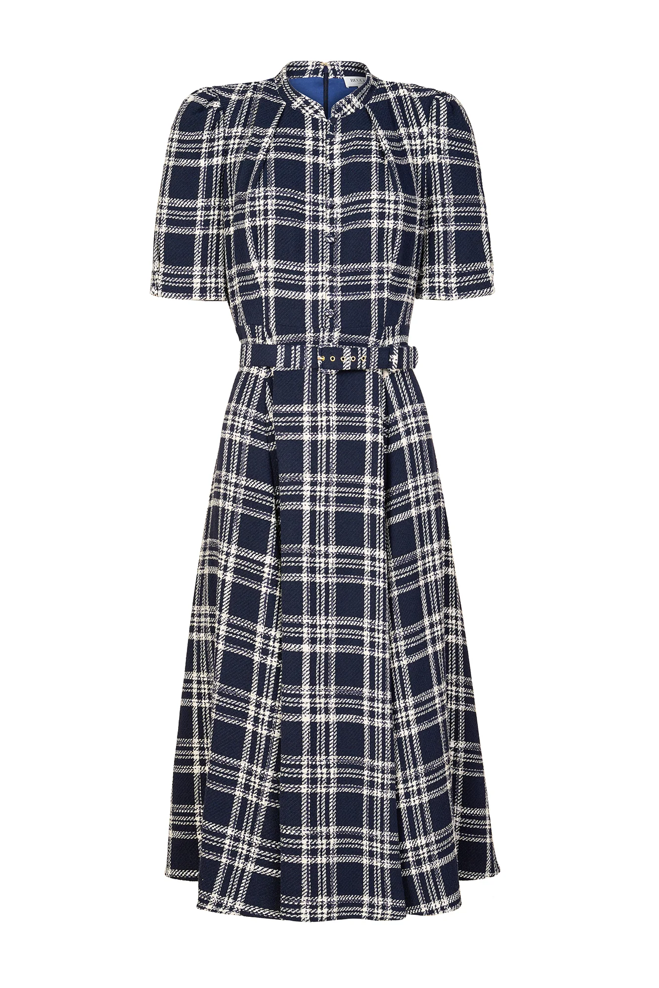 Ahana Navy & White Check Dress - Image 8