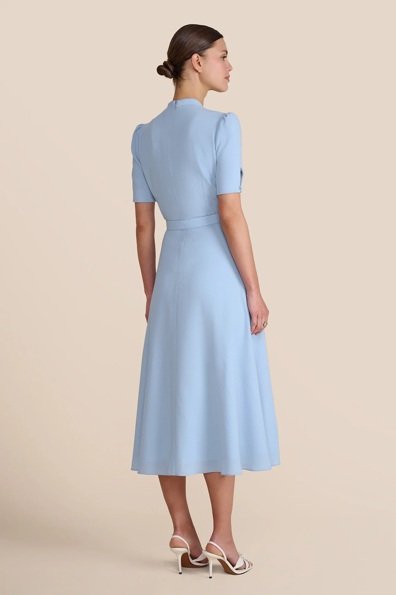 Ahana Pale Blue Short Sleeve Dress - Image 4