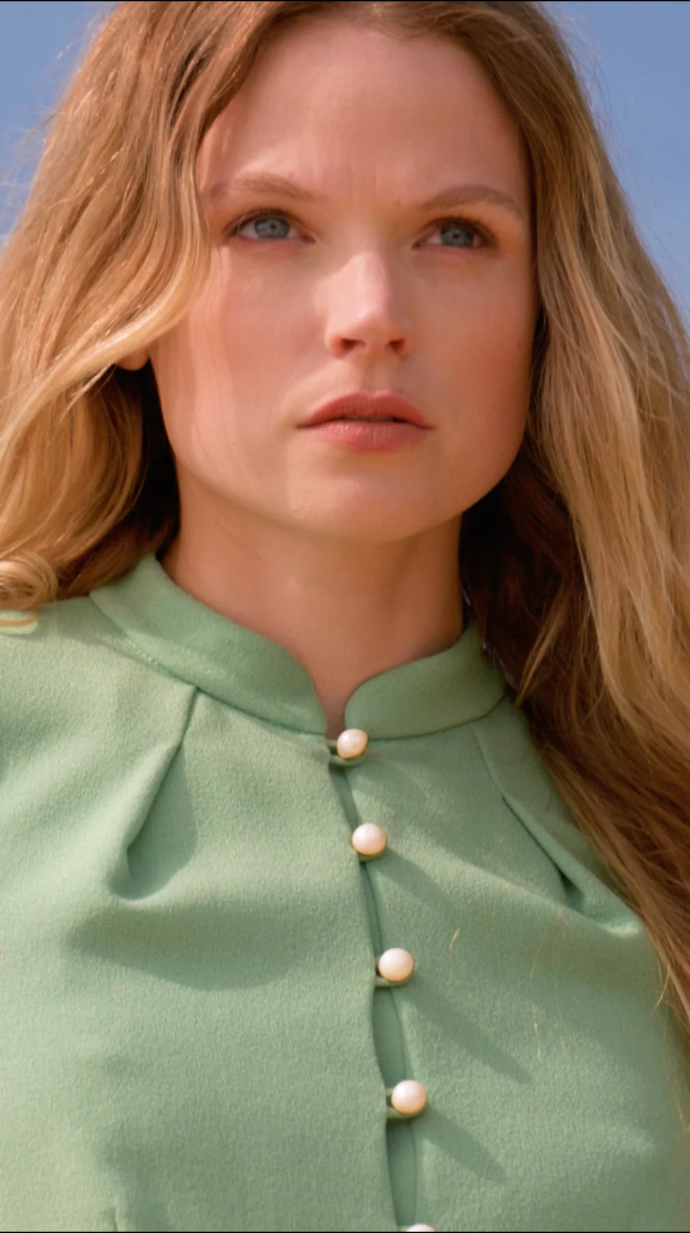 Ahana Pea Green Long Sleeve Dress - Image 11