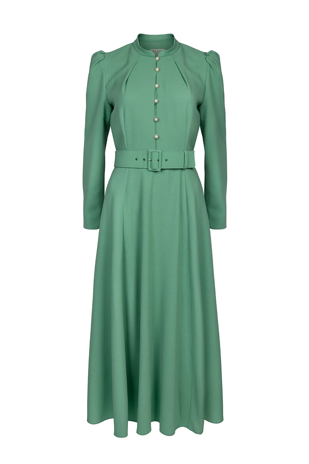 Ahana Pea Green Long Sleeve Dress - Image 3
