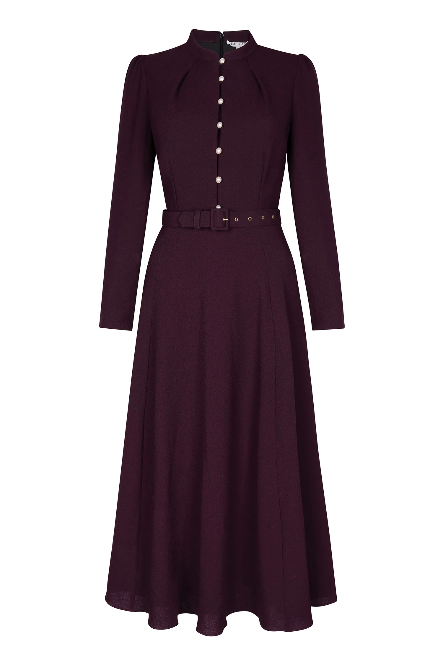 Ahana Plum Long Sleeve Dress - Image 10