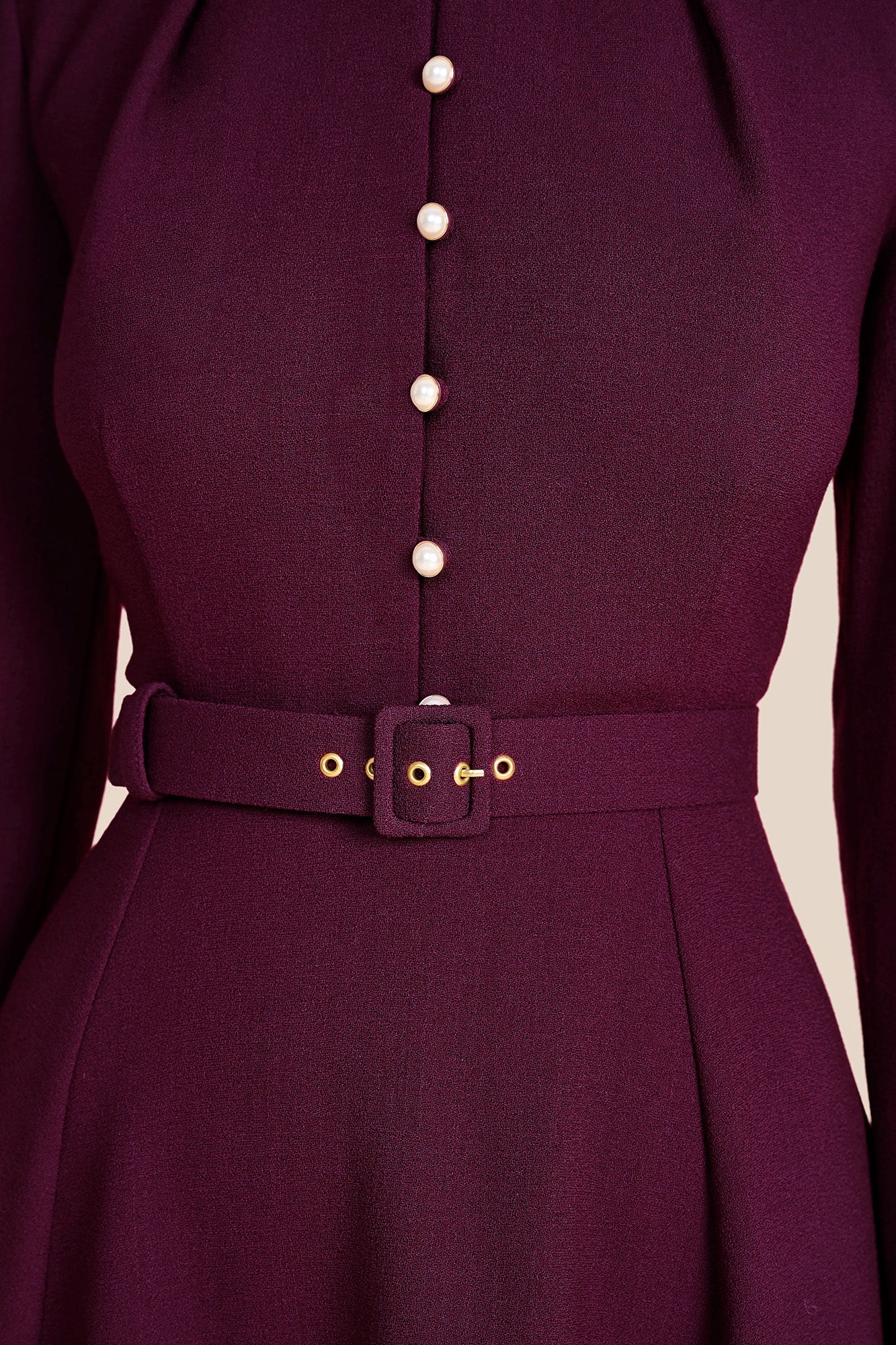 Ahana Plum Long Sleeve Dress - Image 7