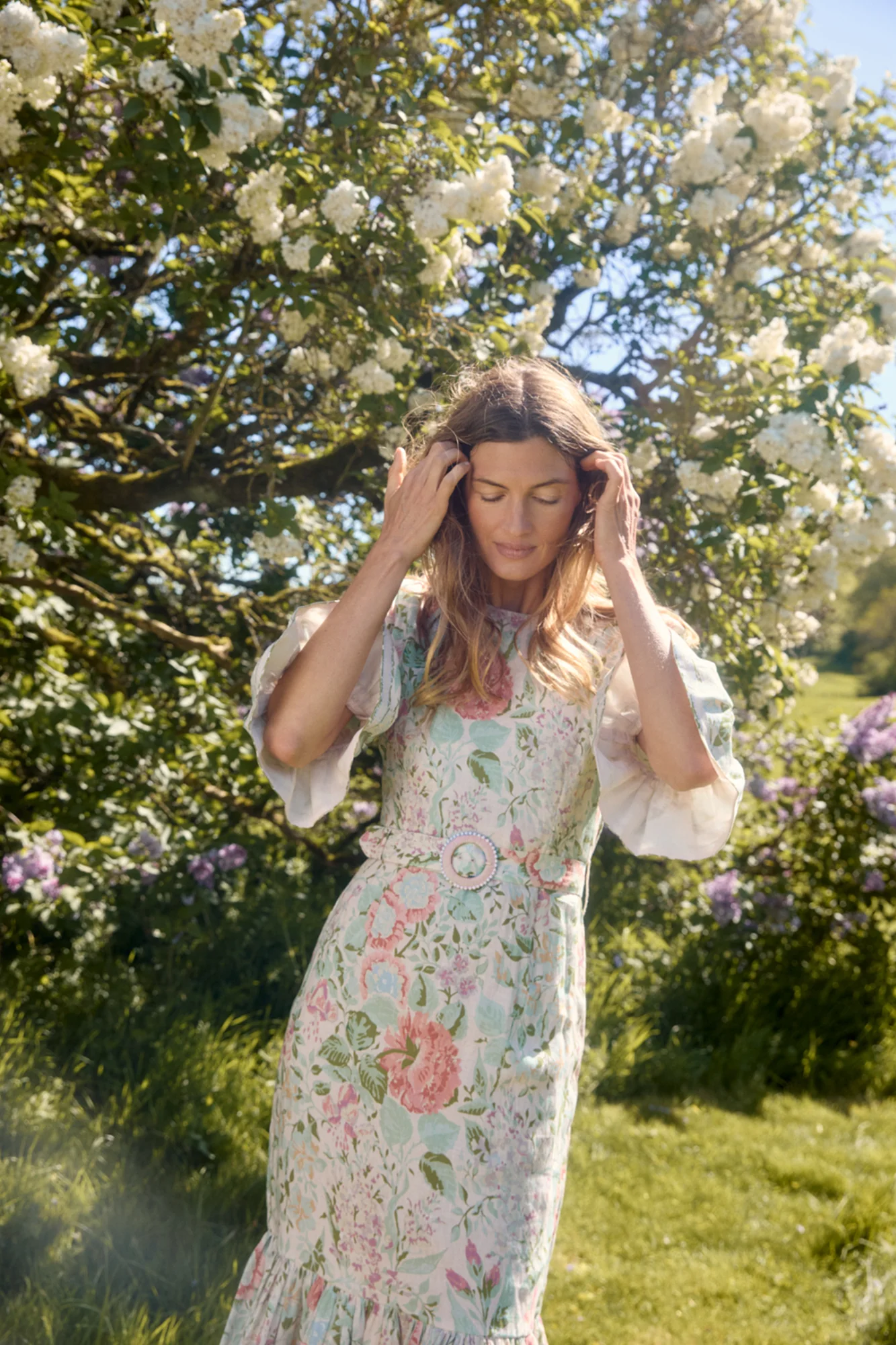 Aster Blush Romantic Floral Dress - Image 3