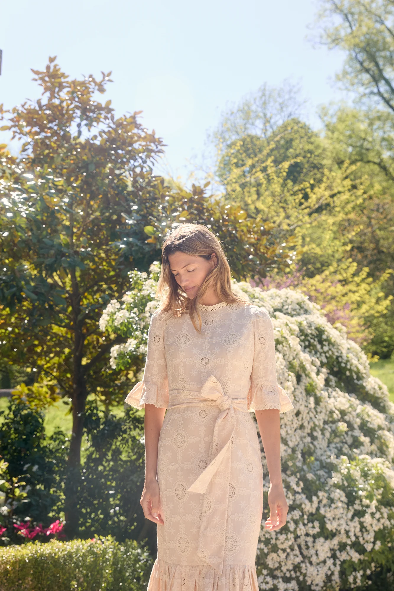 Aster Mocha Embroidered Dress - Image 3