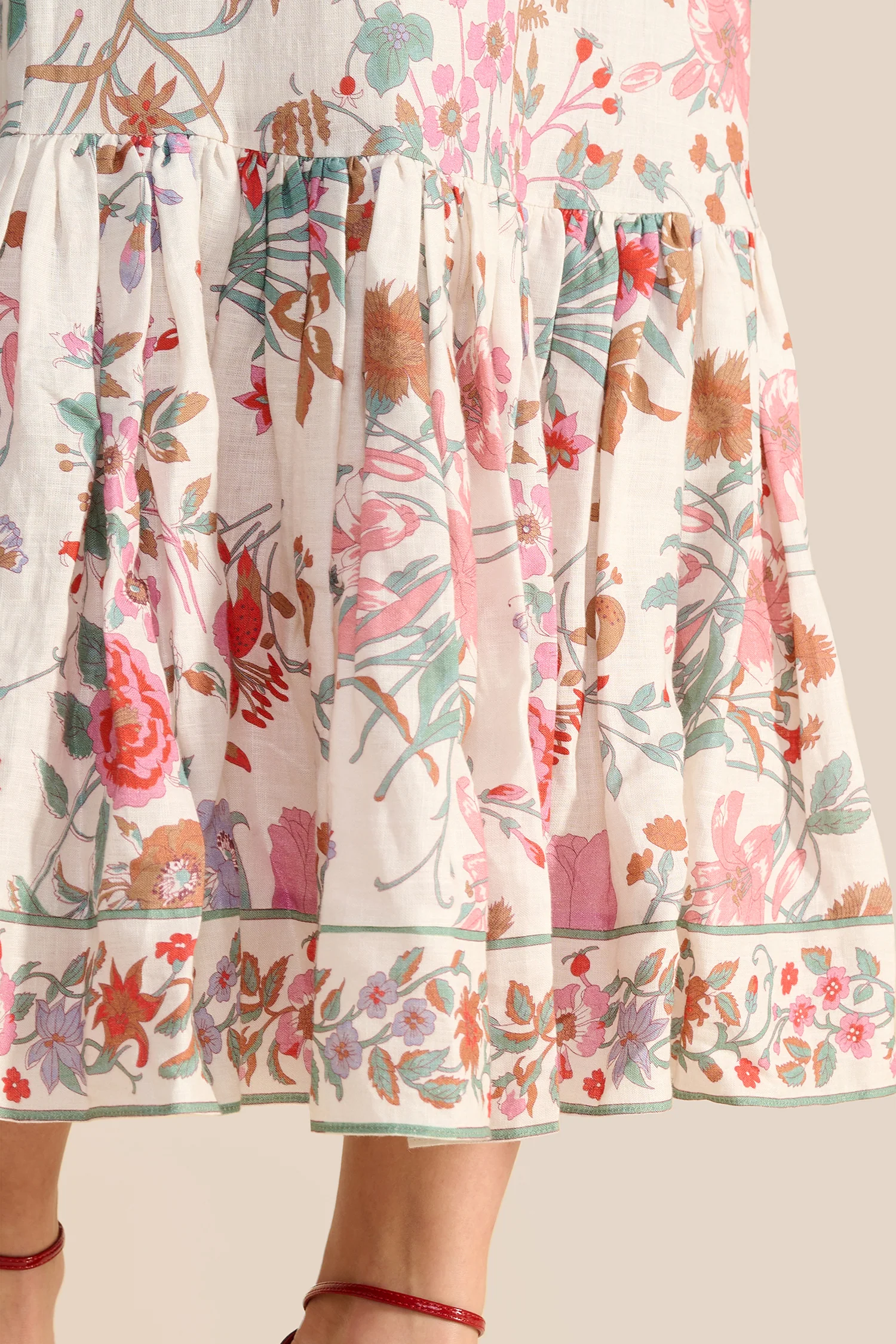 Aster White Floral Bouquet Dress - Image 10