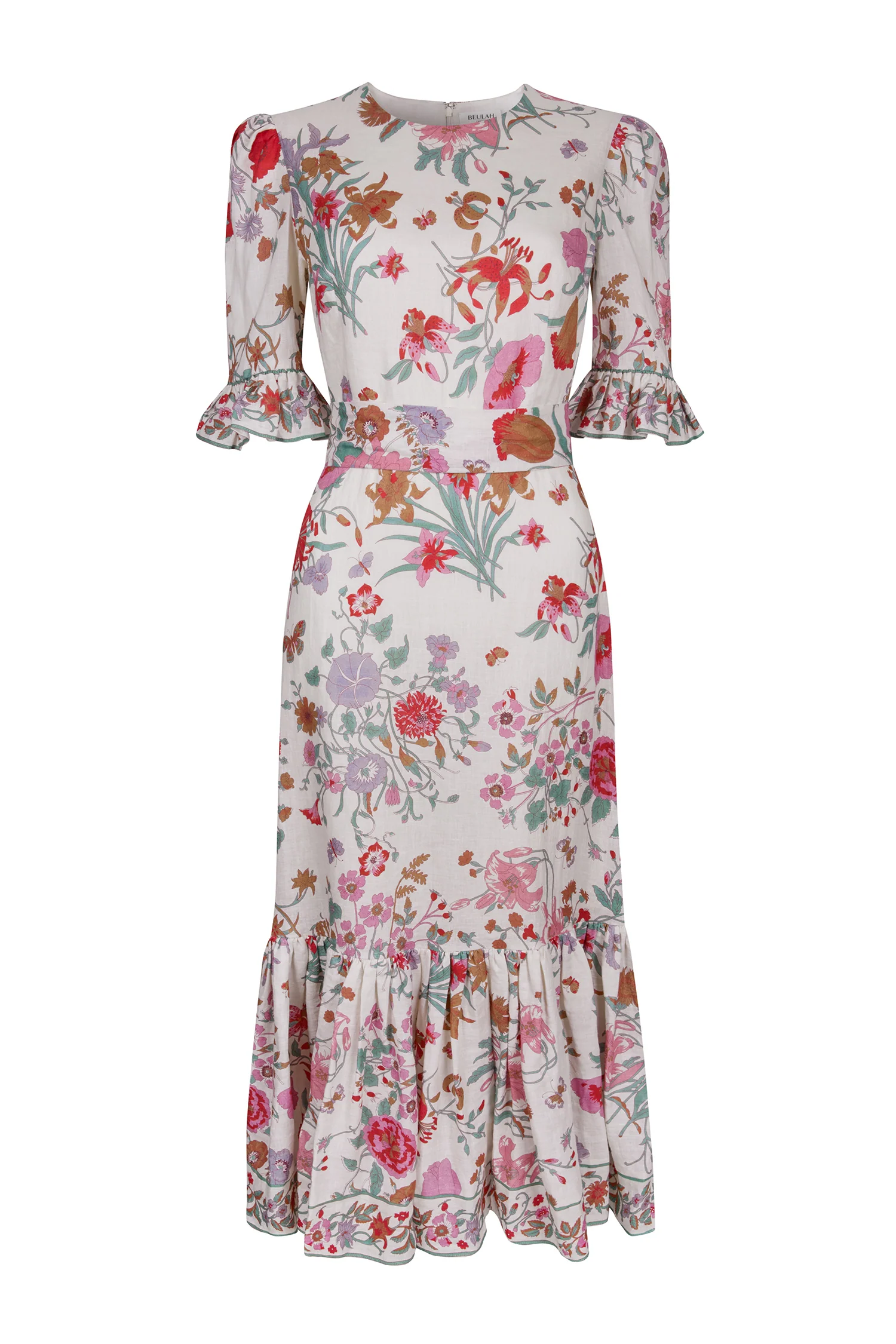 Aster White Floral Bouquet Dress - Image 11