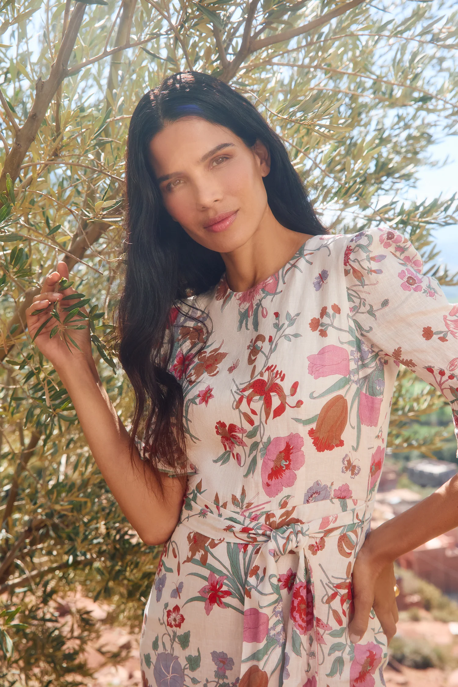 Aster White Floral Bouquet Dress - Image 2