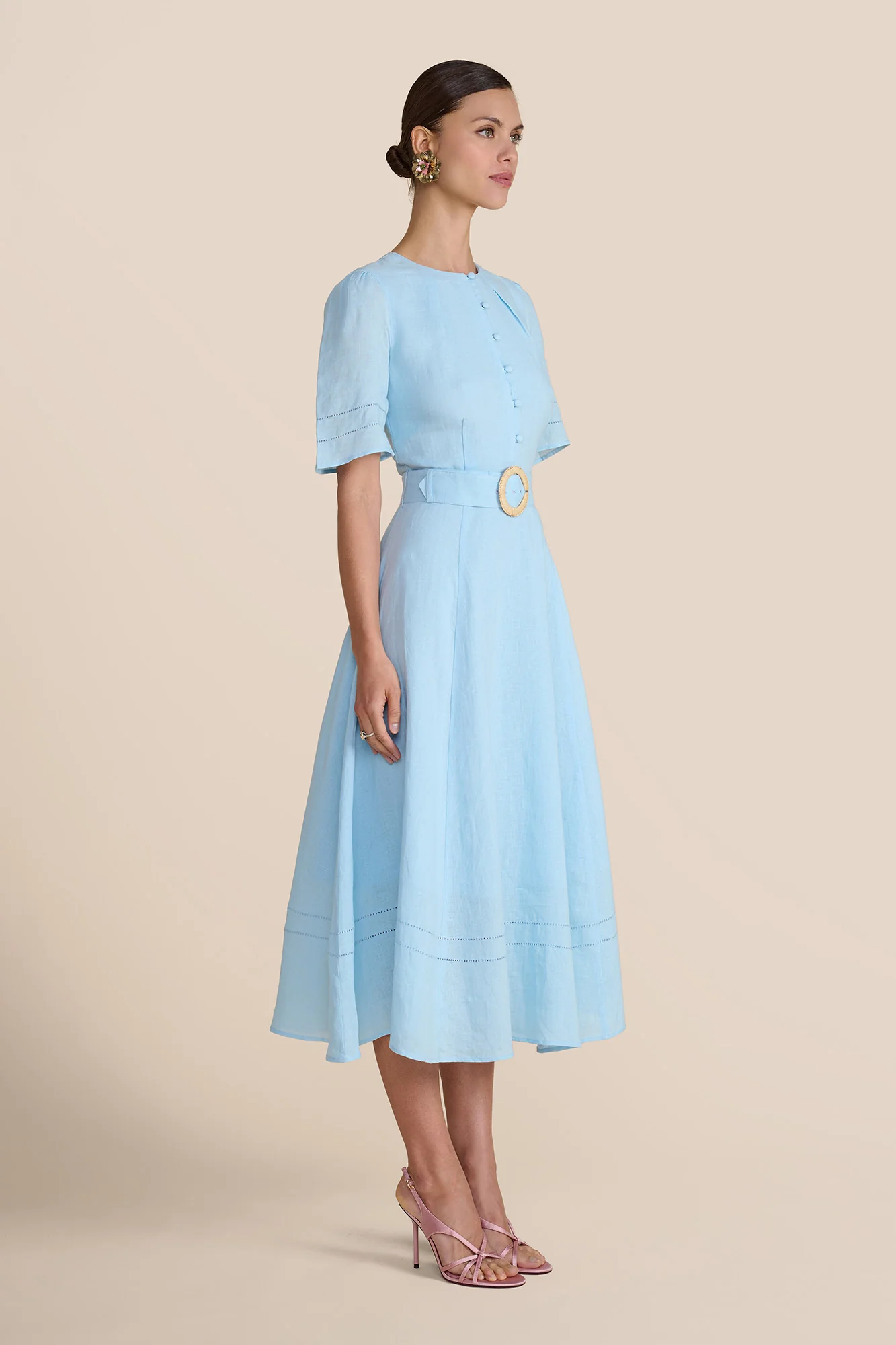 Aybra Linen Cornflower Dress - Image 2