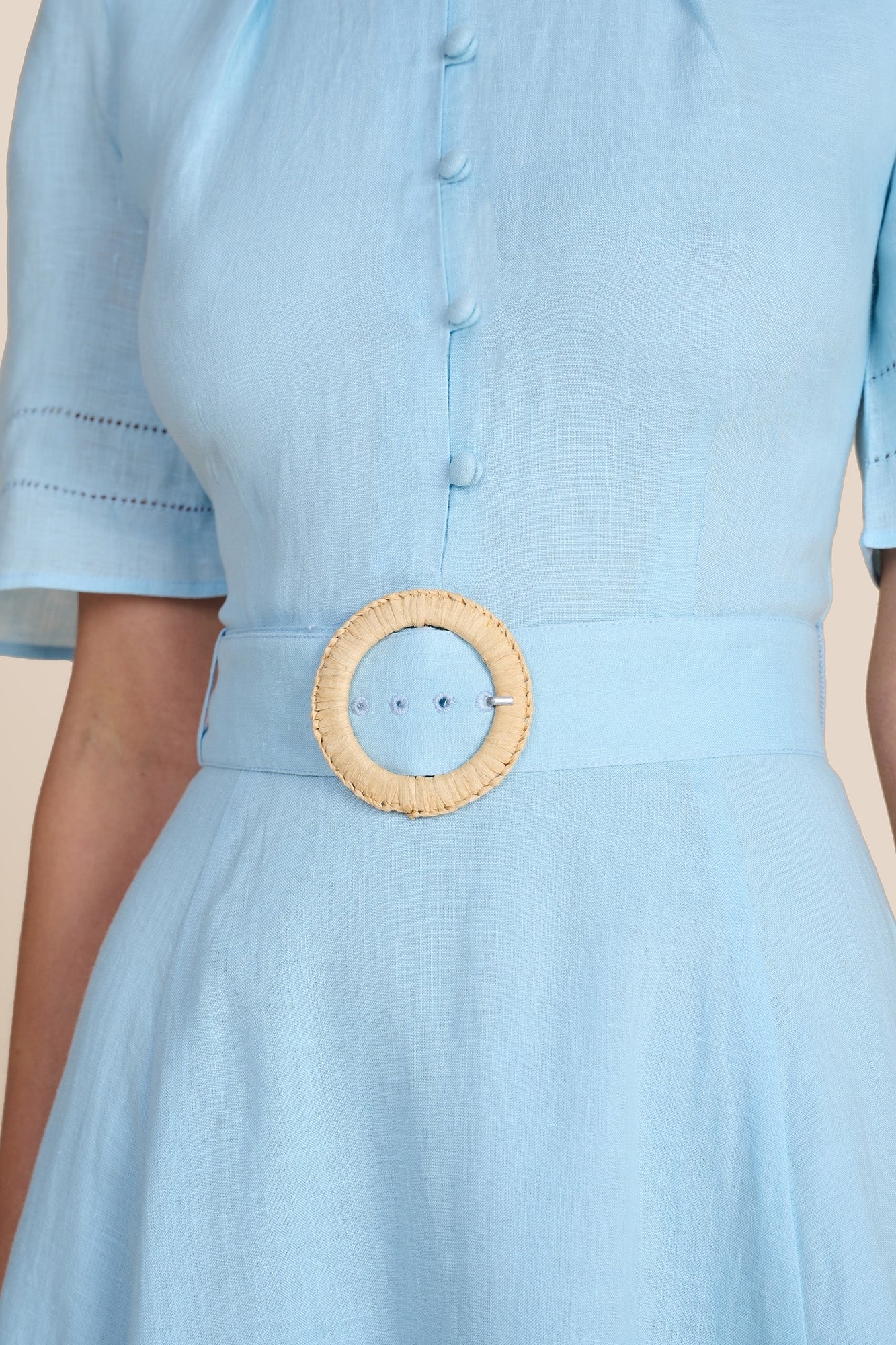 Aybra Linen Cornflower Dress - Image 3