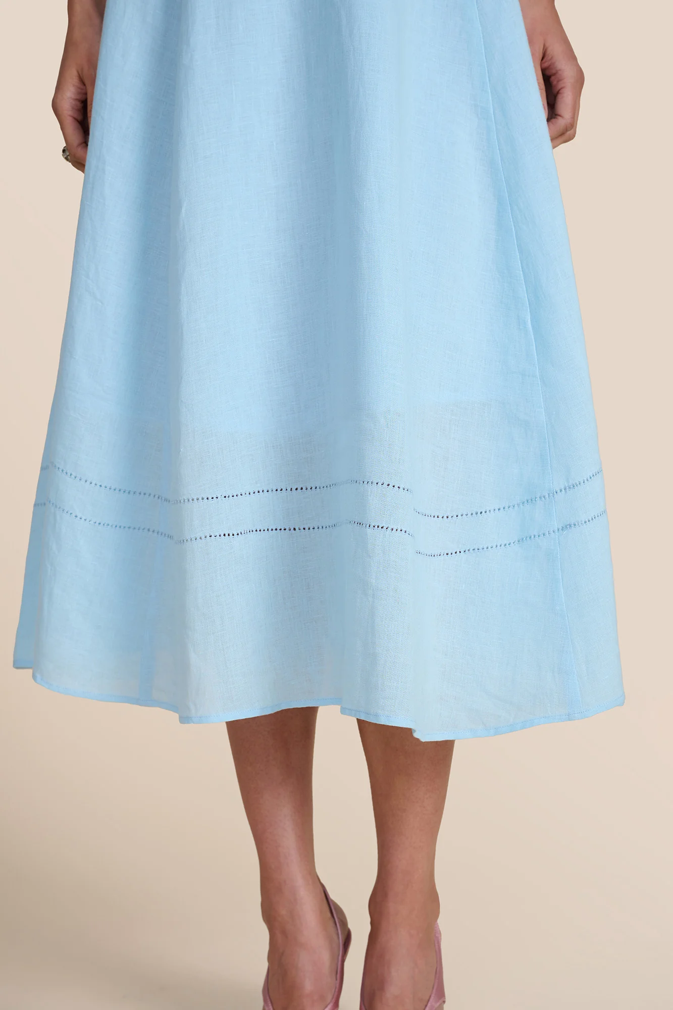 Aybra Linen Cornflower Dress - Image 4