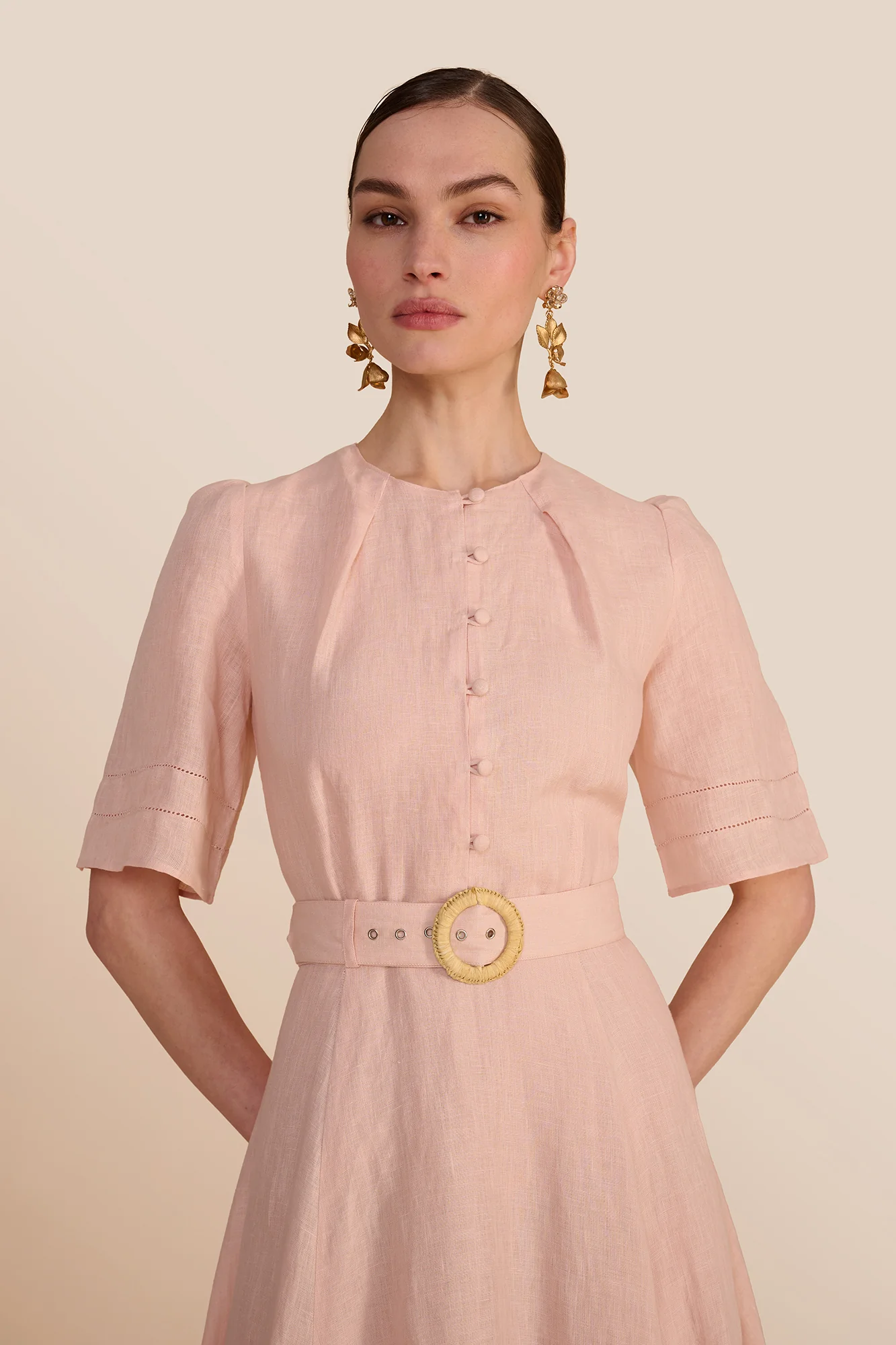 Aybra Linen Blush Dress - Image 4