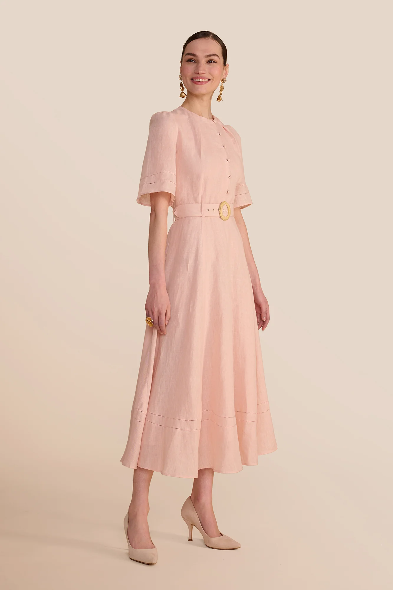Aybra Linen Blush Dress - Image 5