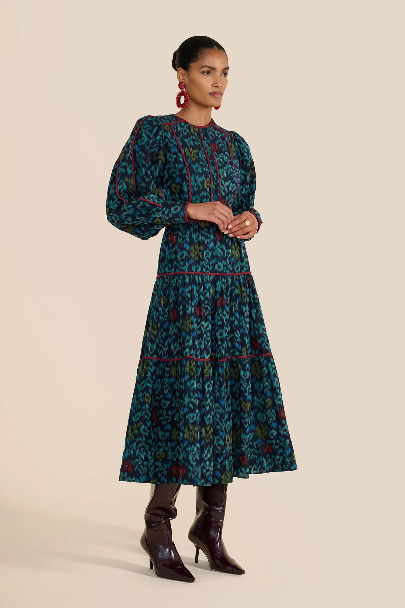 Evelyn Floral iKAT Dress - Image 5