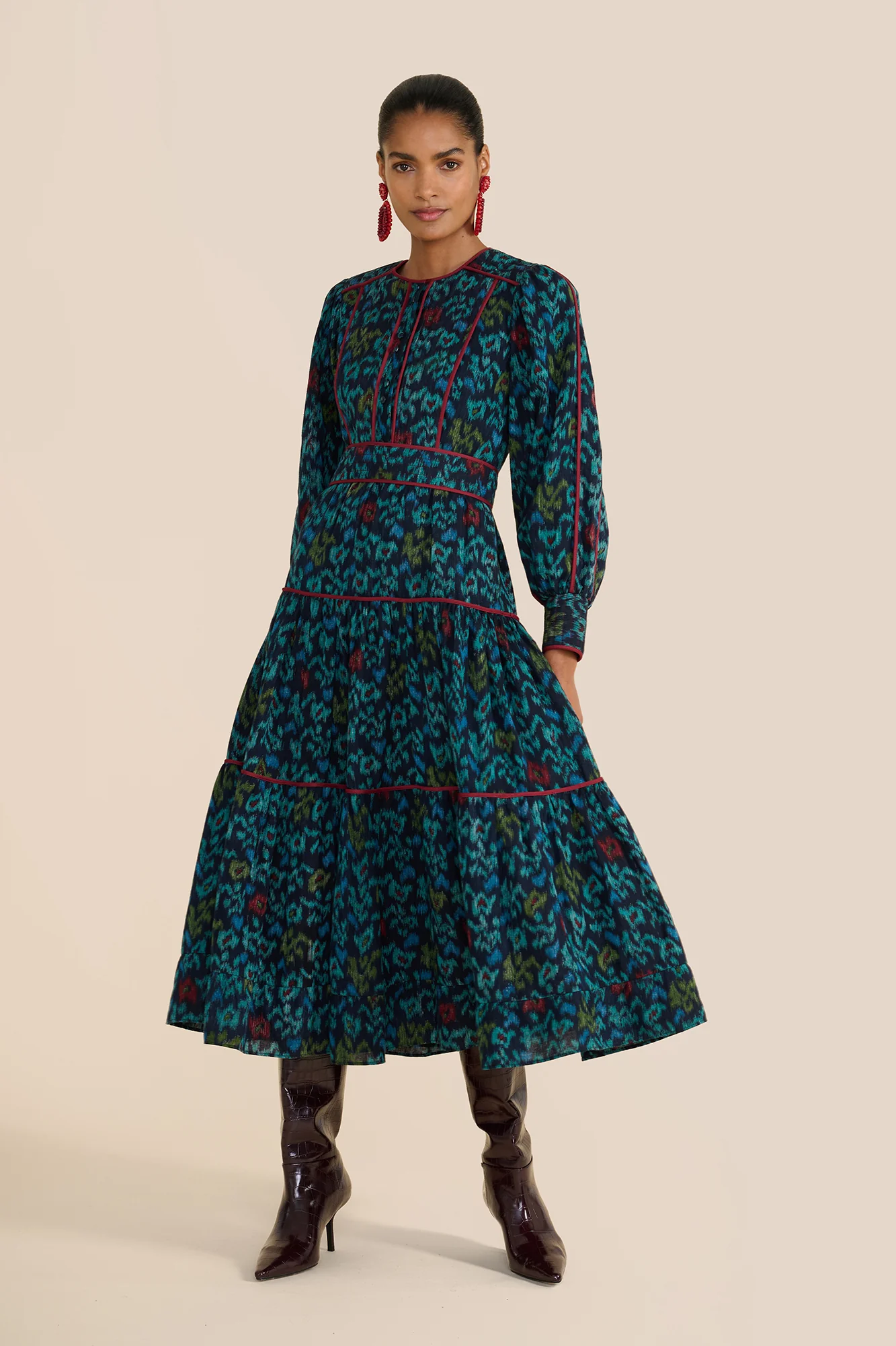 Evelyn Floral iKAT Dress - Image 6