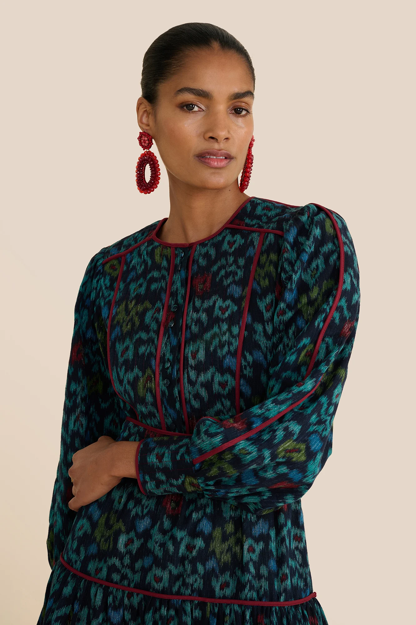 Evelyn Floral iKAT Dress - Image 8