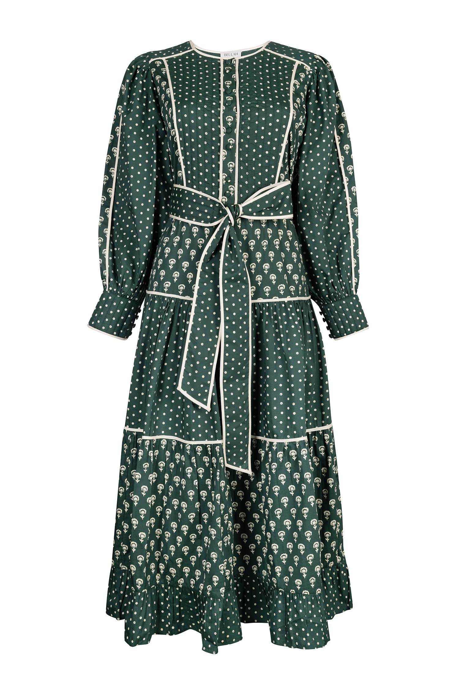 Evelyn Flower Block Print Dress - Image 3