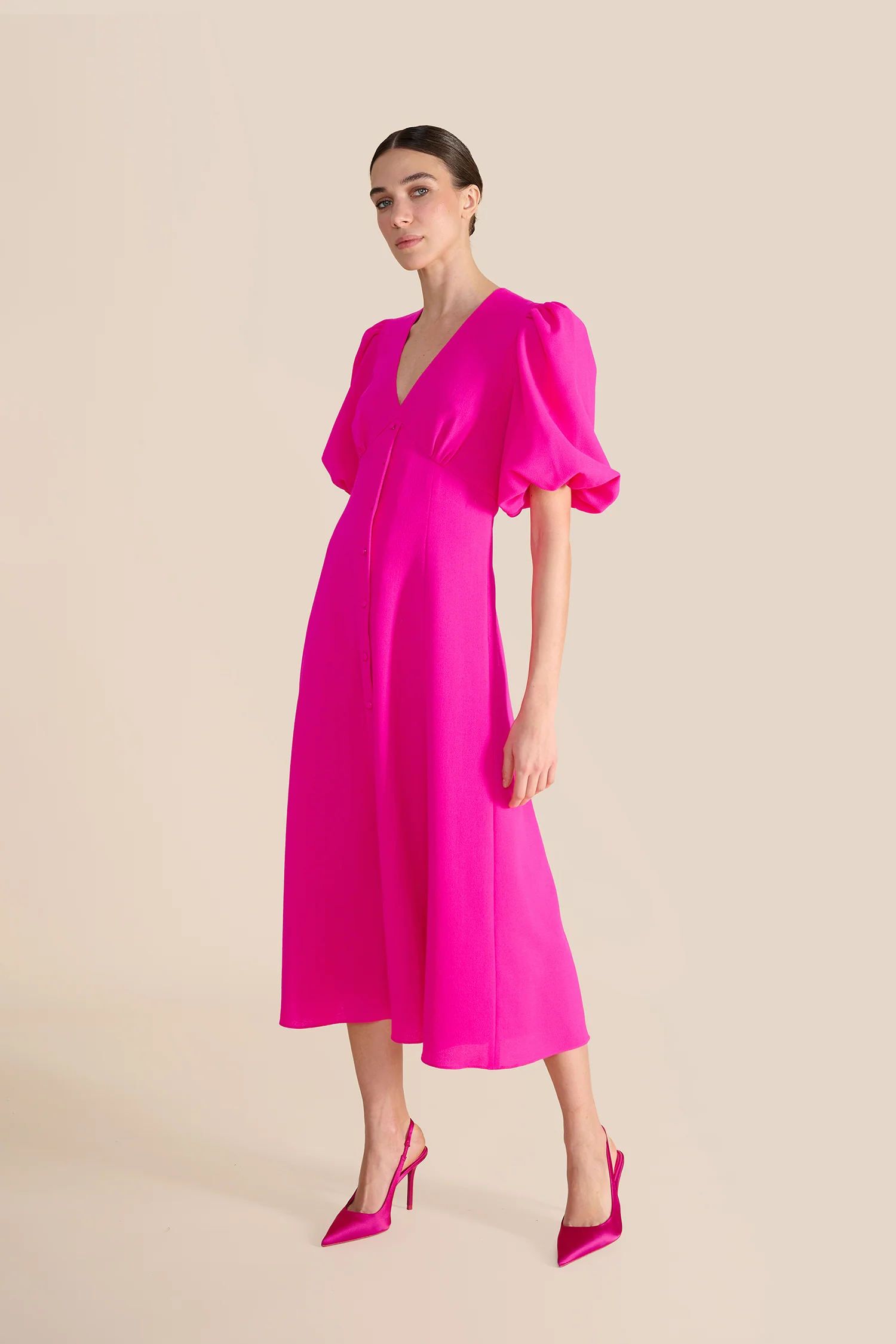 Francine Hot Pink Dress - Image 6