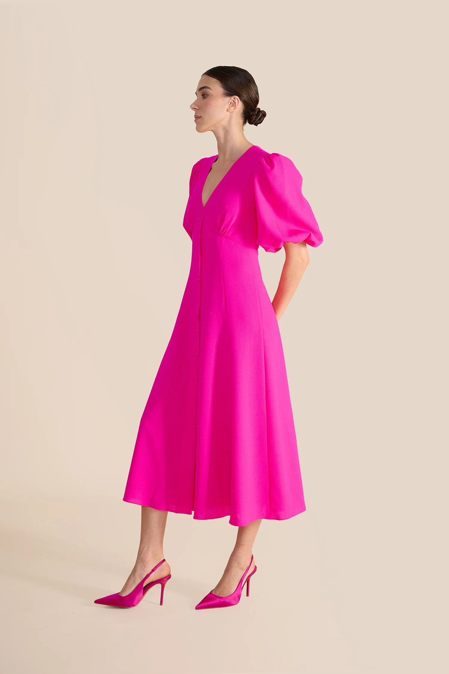 Francine Hot Pink Dress - Image 8