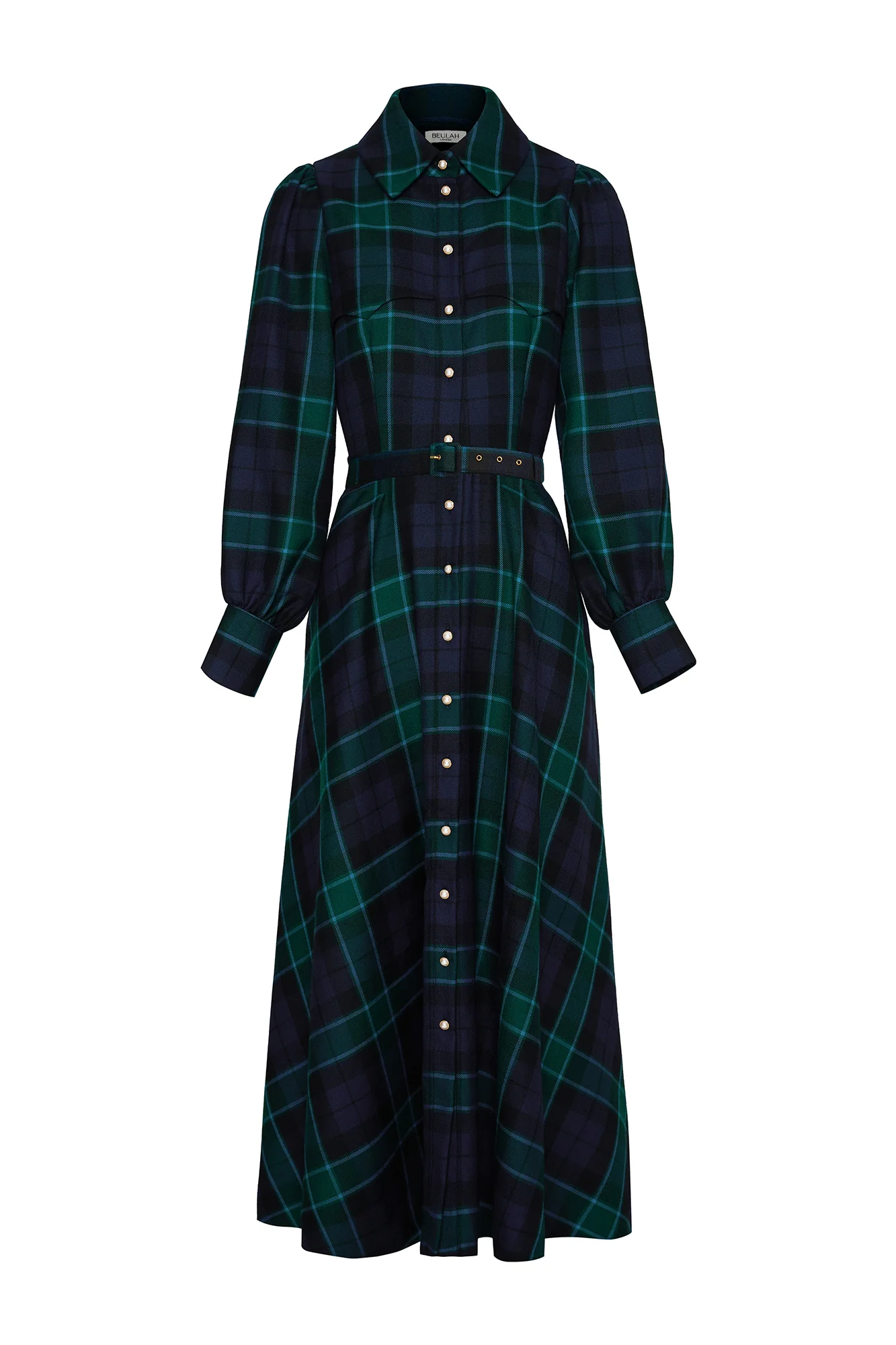 Isadora Evergreen Tartan Dress - Image 7