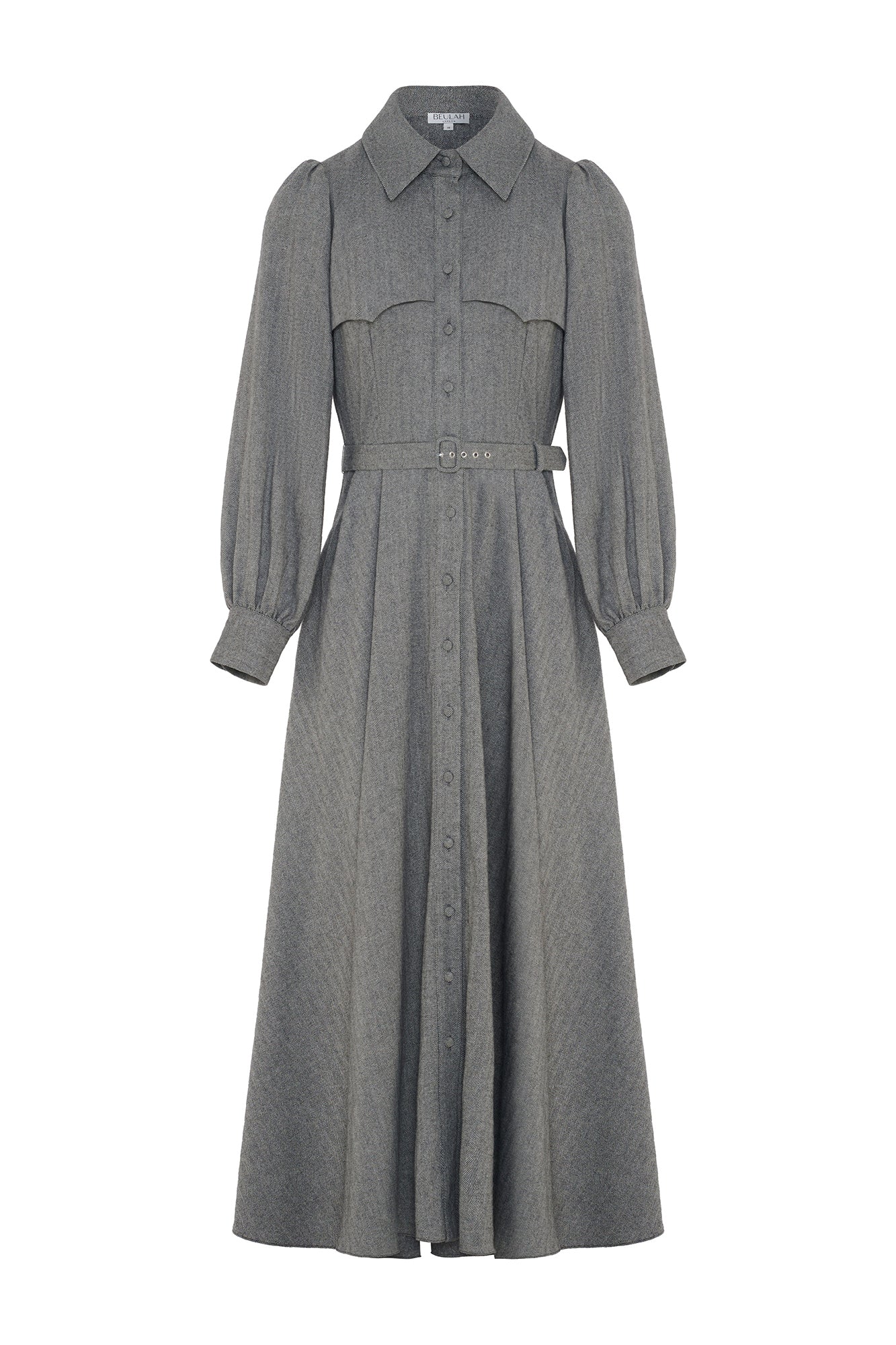 Isadora Grey Herringbone Dress - Image 7