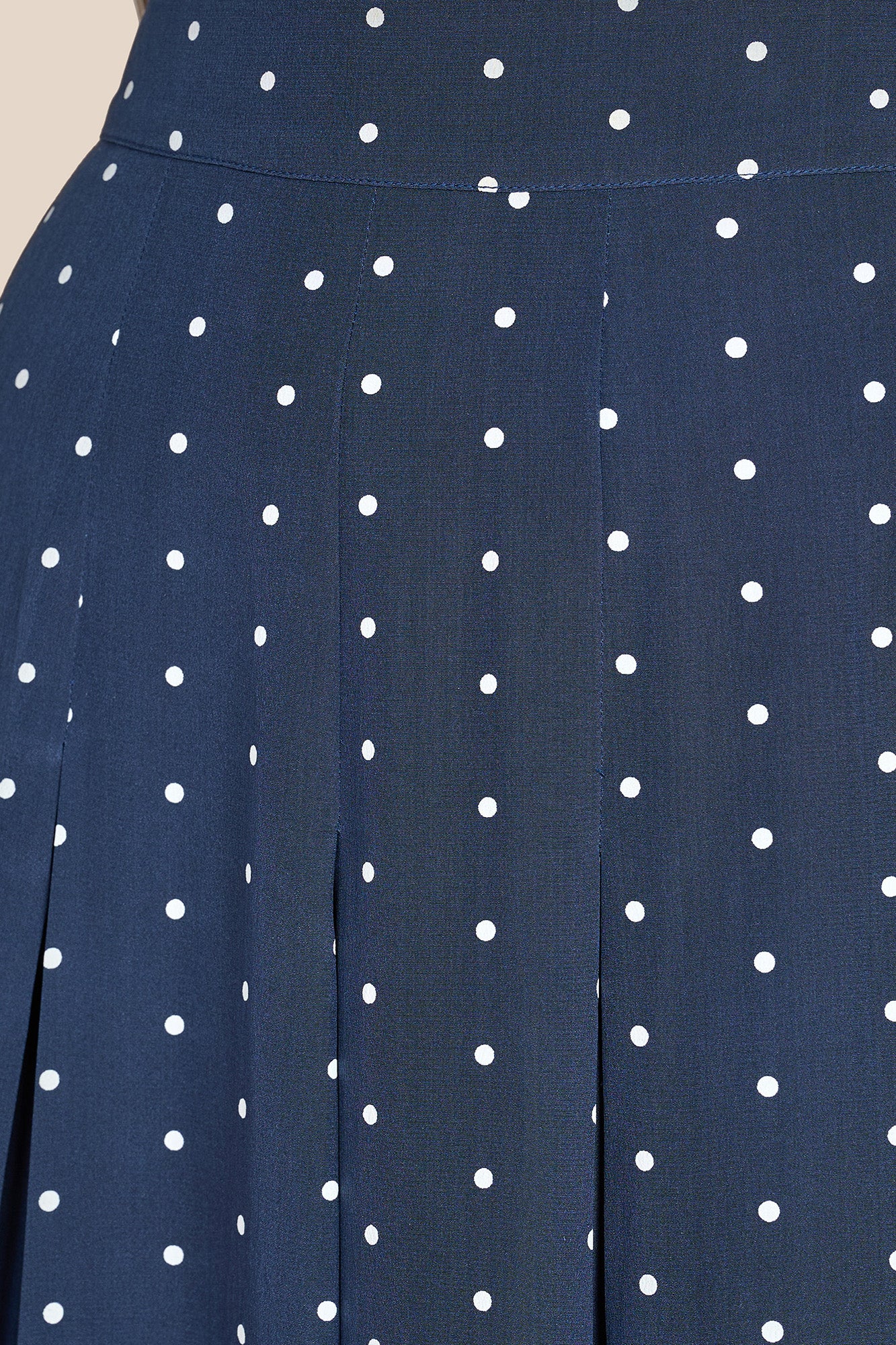 Marnie Navy Polka Dot Skirt - Image 7