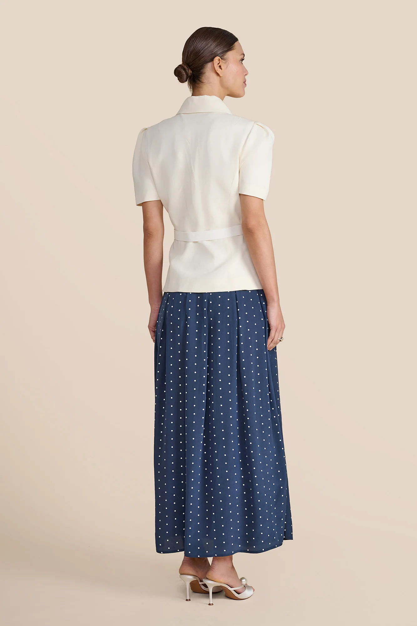 Marnie Navy Polka Dot Skirt - Image 8