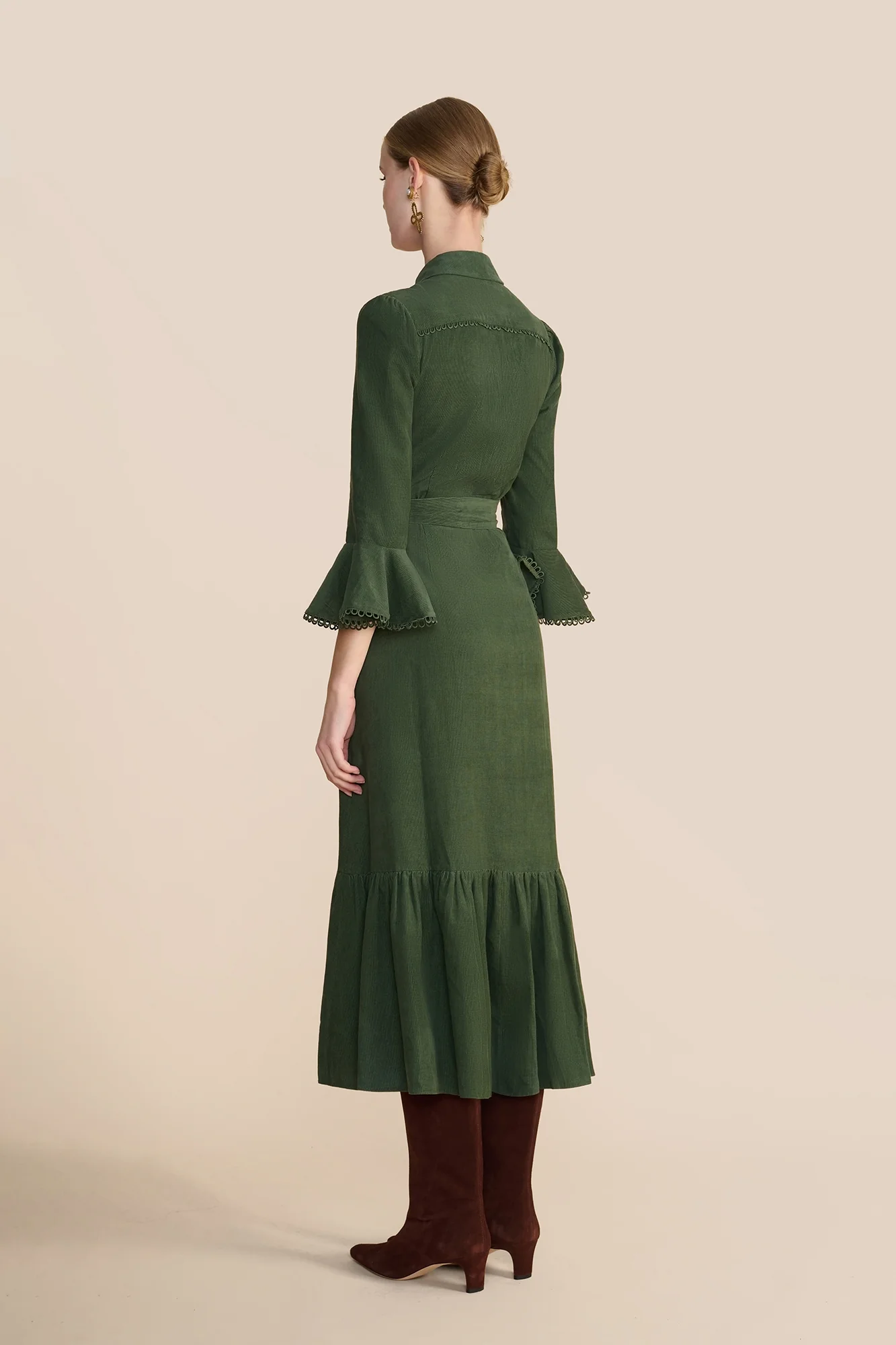Nalini Khaki Dress - Image 5