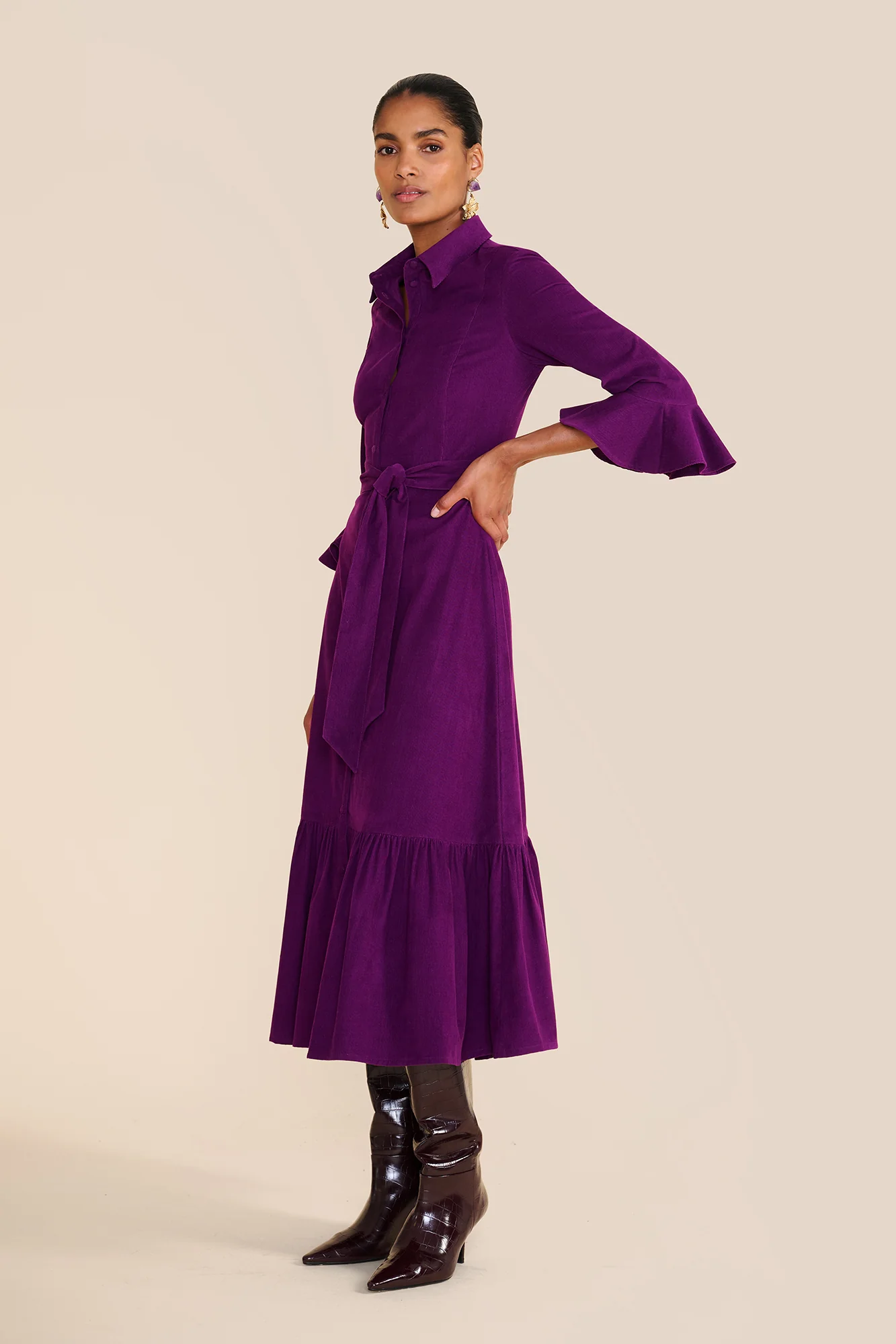 Nalini Purple Dress - Image 3
