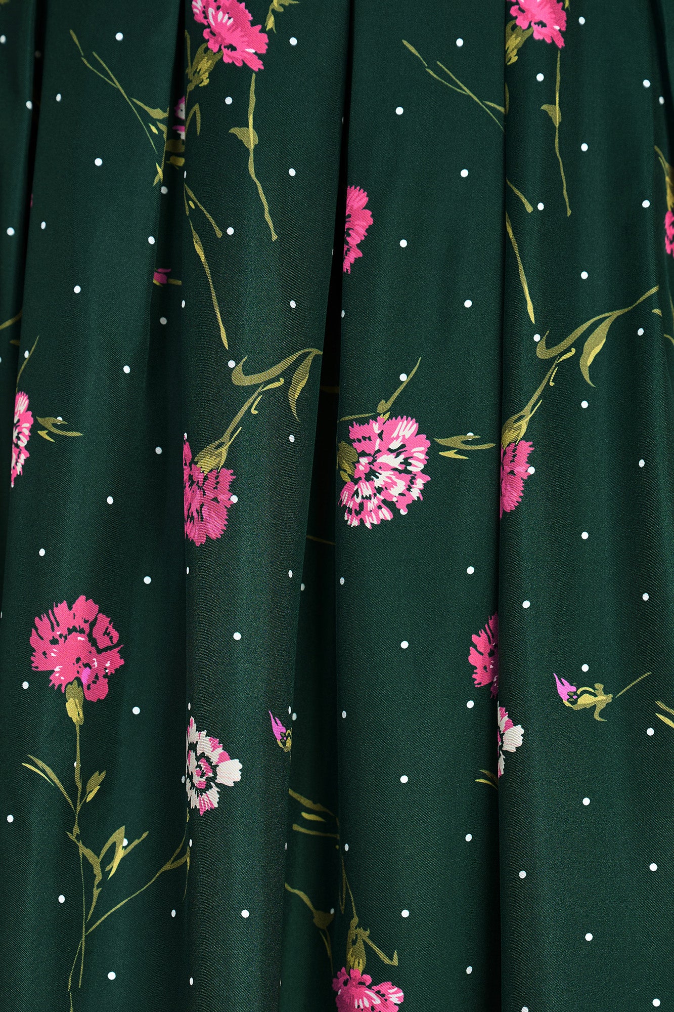 Odette Evergreen Carnation Dress - Image 5