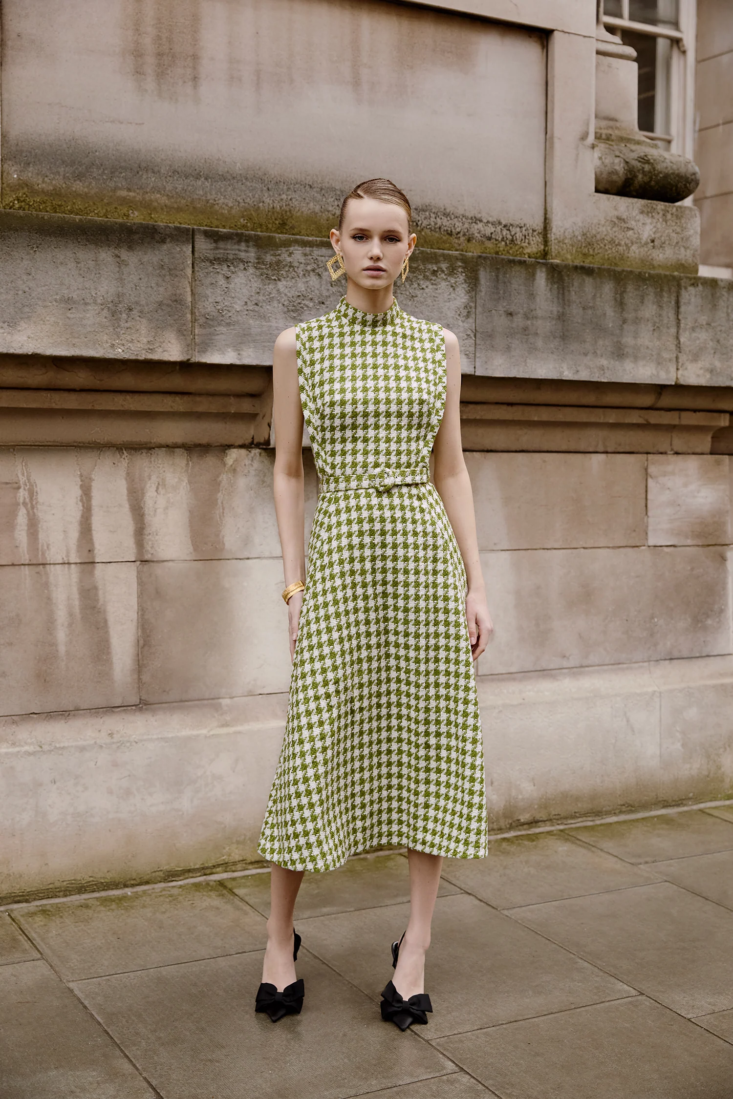 Orin Houndstooth Dress - Image 3