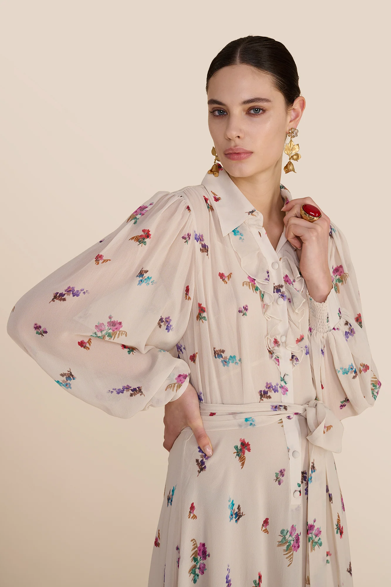 Robin Watercolour Shirt Dress - Image 3