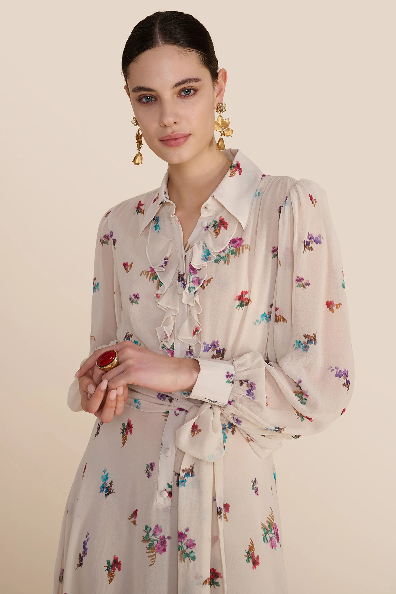 Robin Watercolour Shirt Dress - Image 4