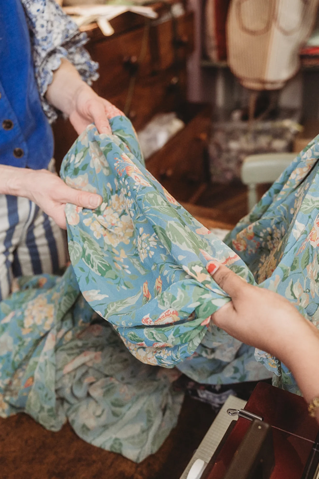 Romantic Floral Hair Scrunchie - Image 3
