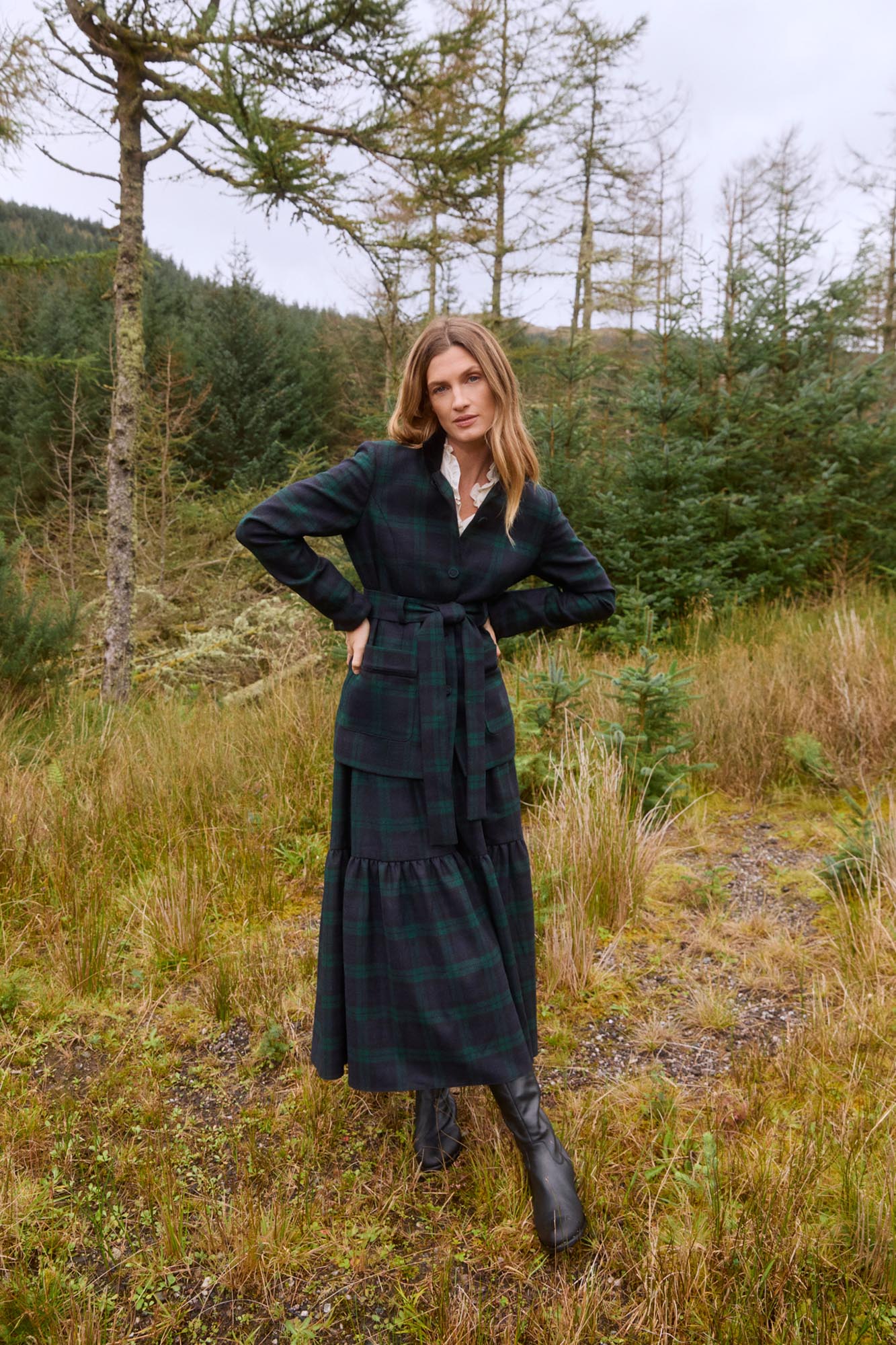 Rosa Evergreen Tartan Skirt - Image 3
