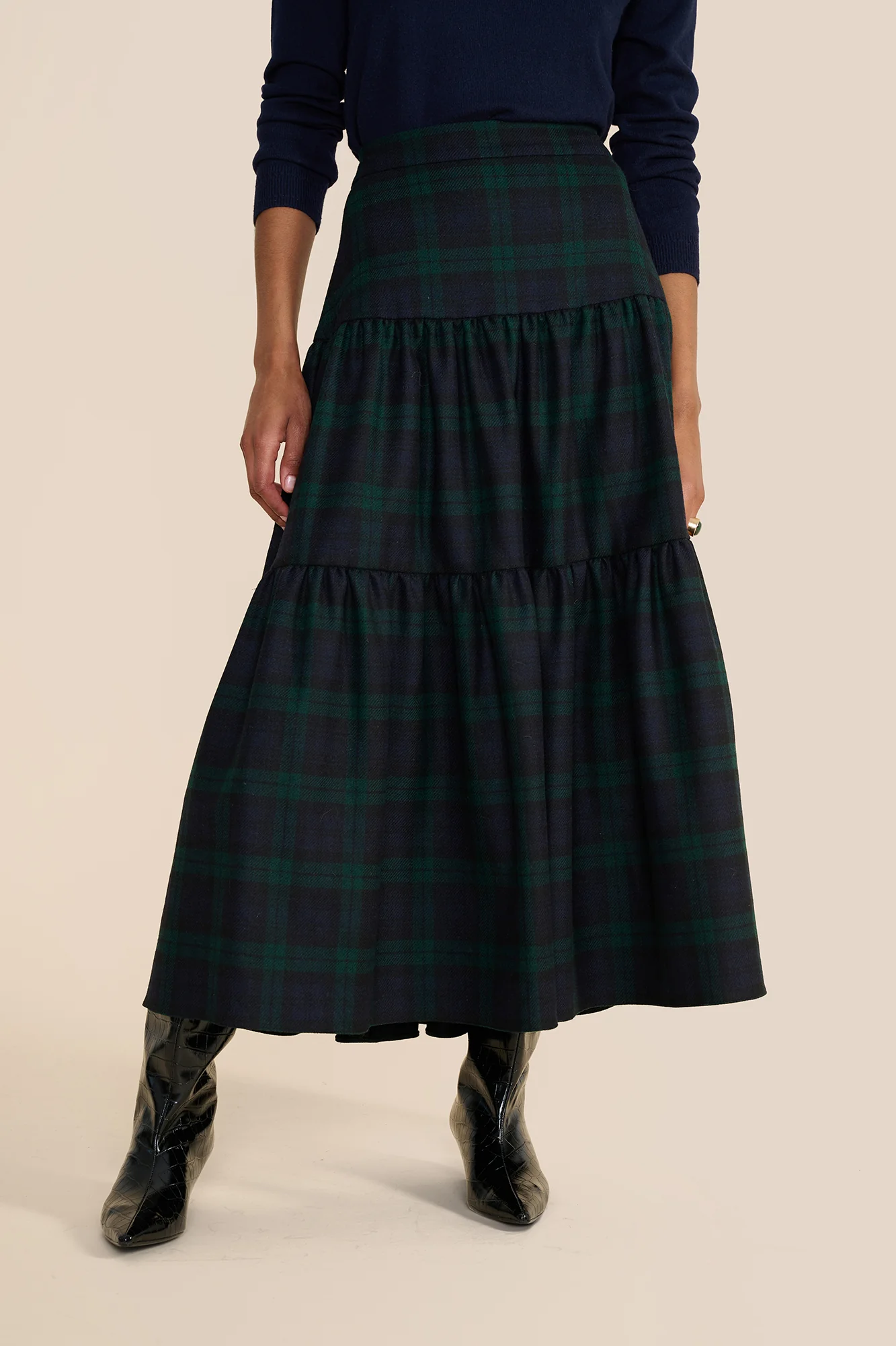 Rosa Evergreen Tartan Skirt - Image 7