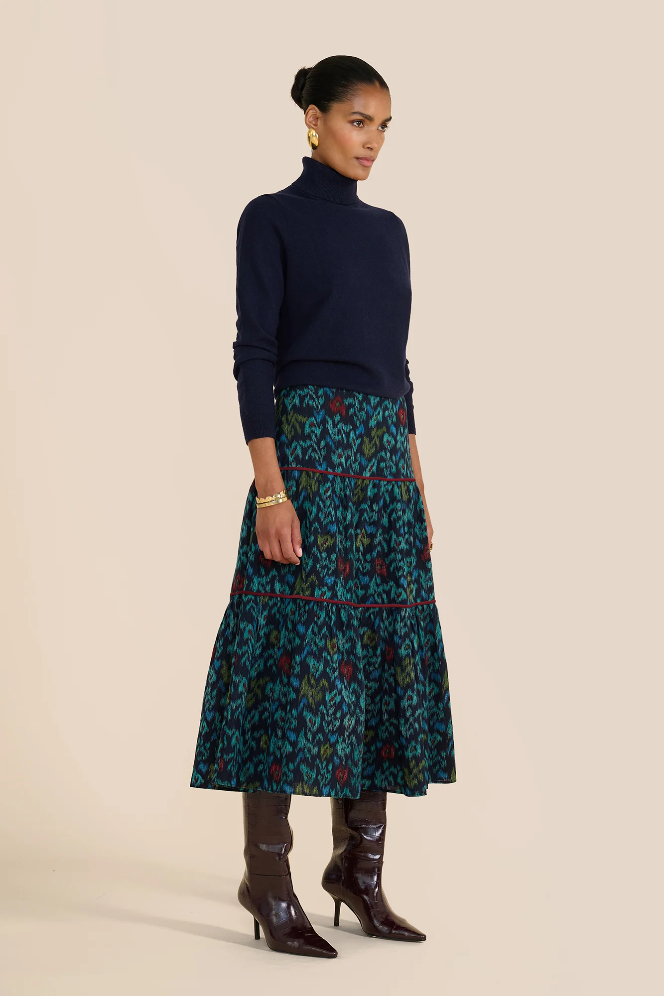 Rosa Floral iKAT Skirt - Image 3