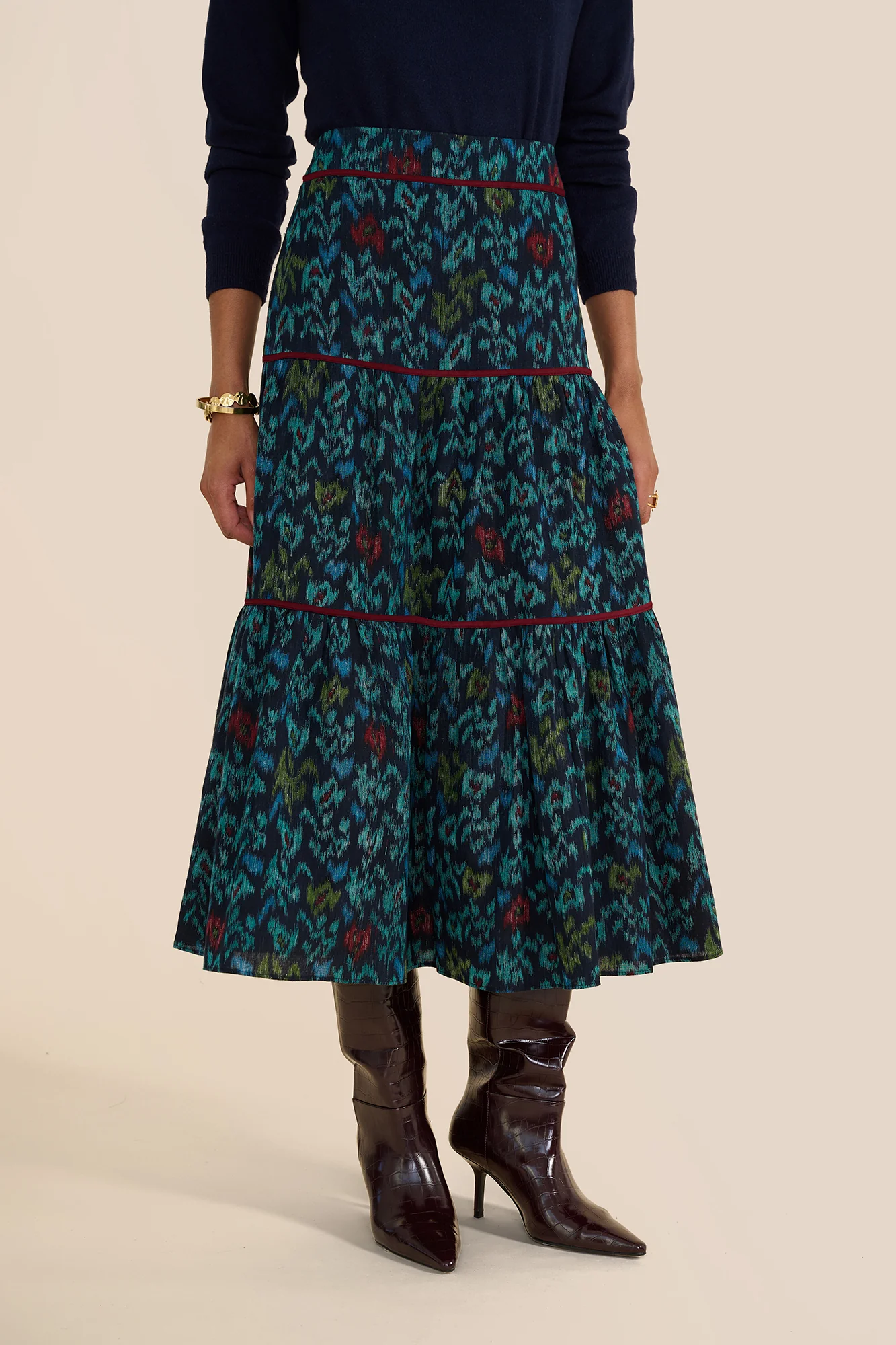 Rosa Floral iKAT Skirt - Image 4