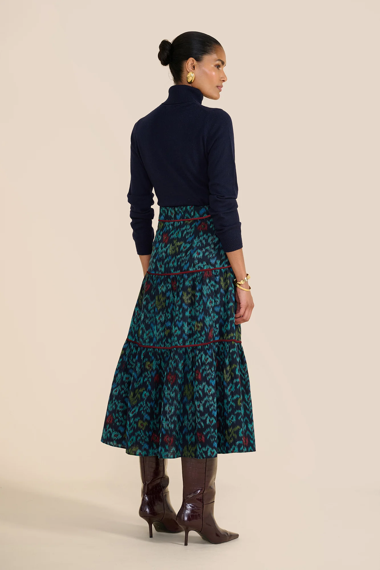 Rosa Floral iKAT Skirt - Image 5