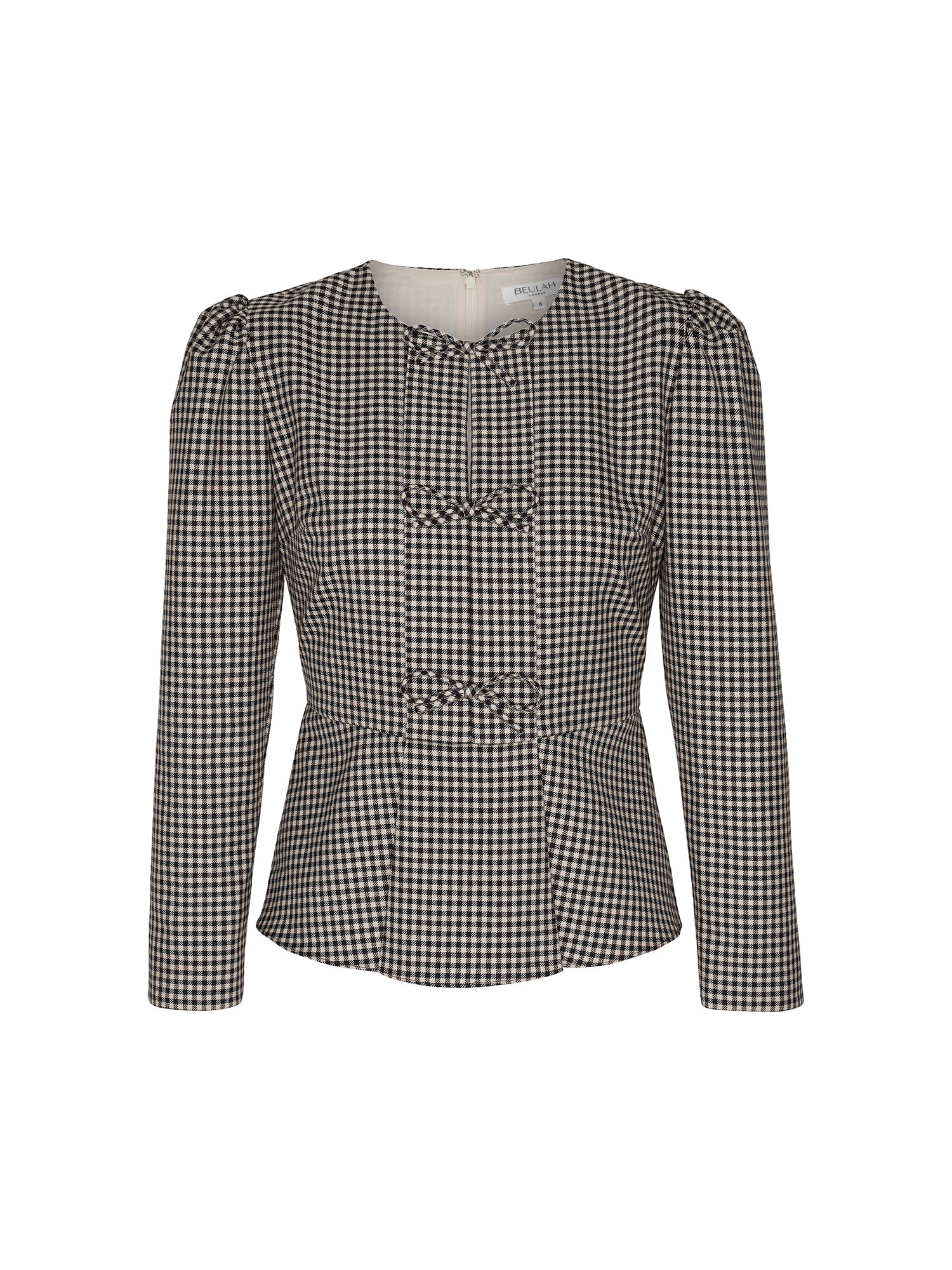 Serena Micro Check Blouse - Image 8