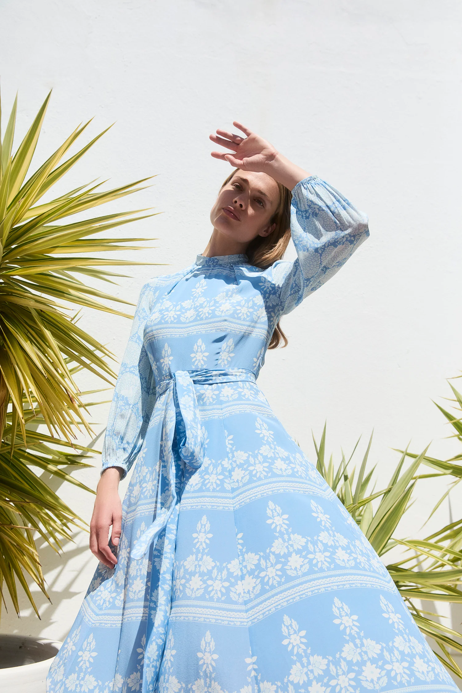 Sonia Cornflower Blouson Sleeve Dress - Image 10